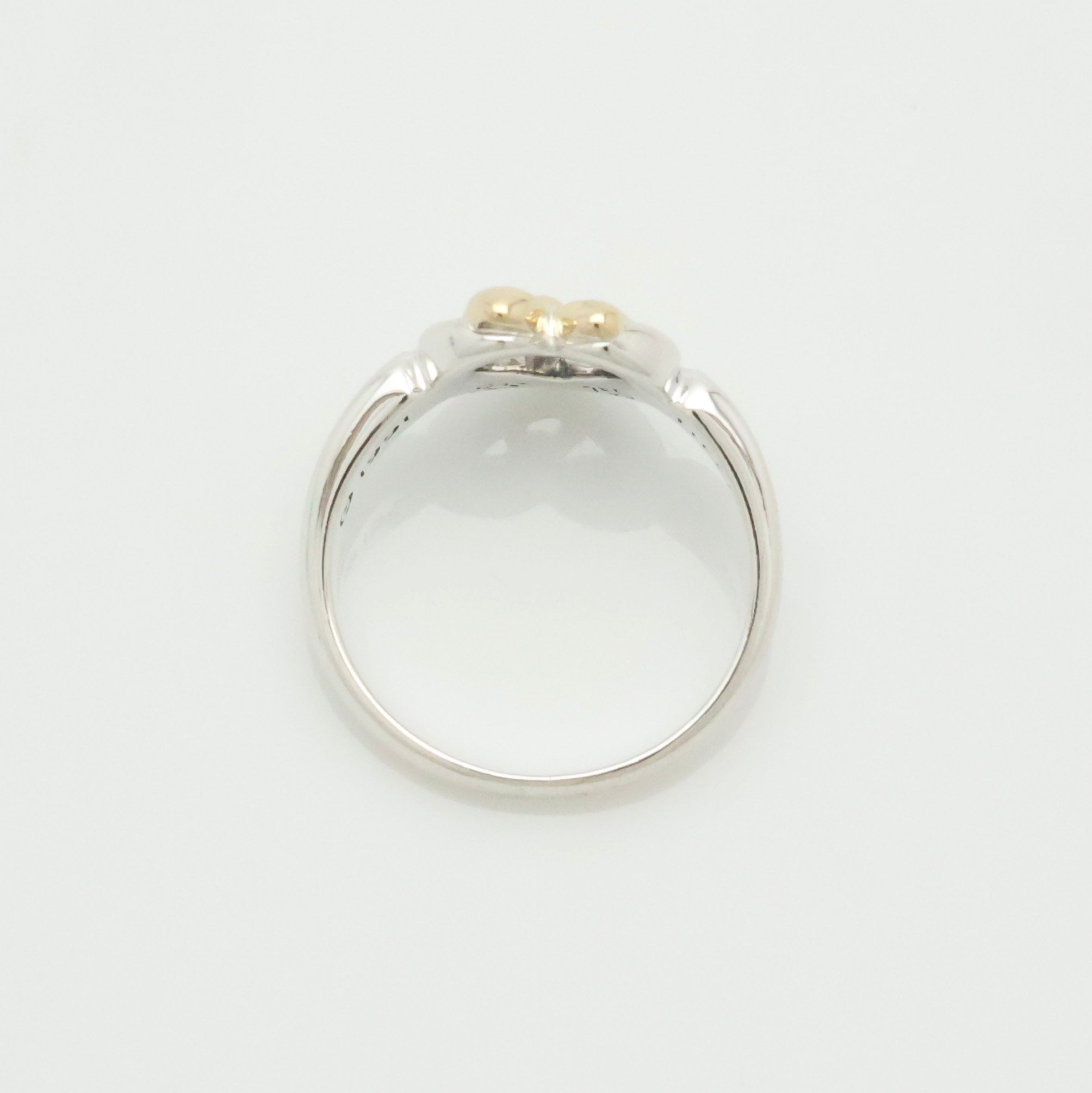 Tiffany & Co. Ribbon Bow Heart Ring  Gold &  Sterling Silver 925