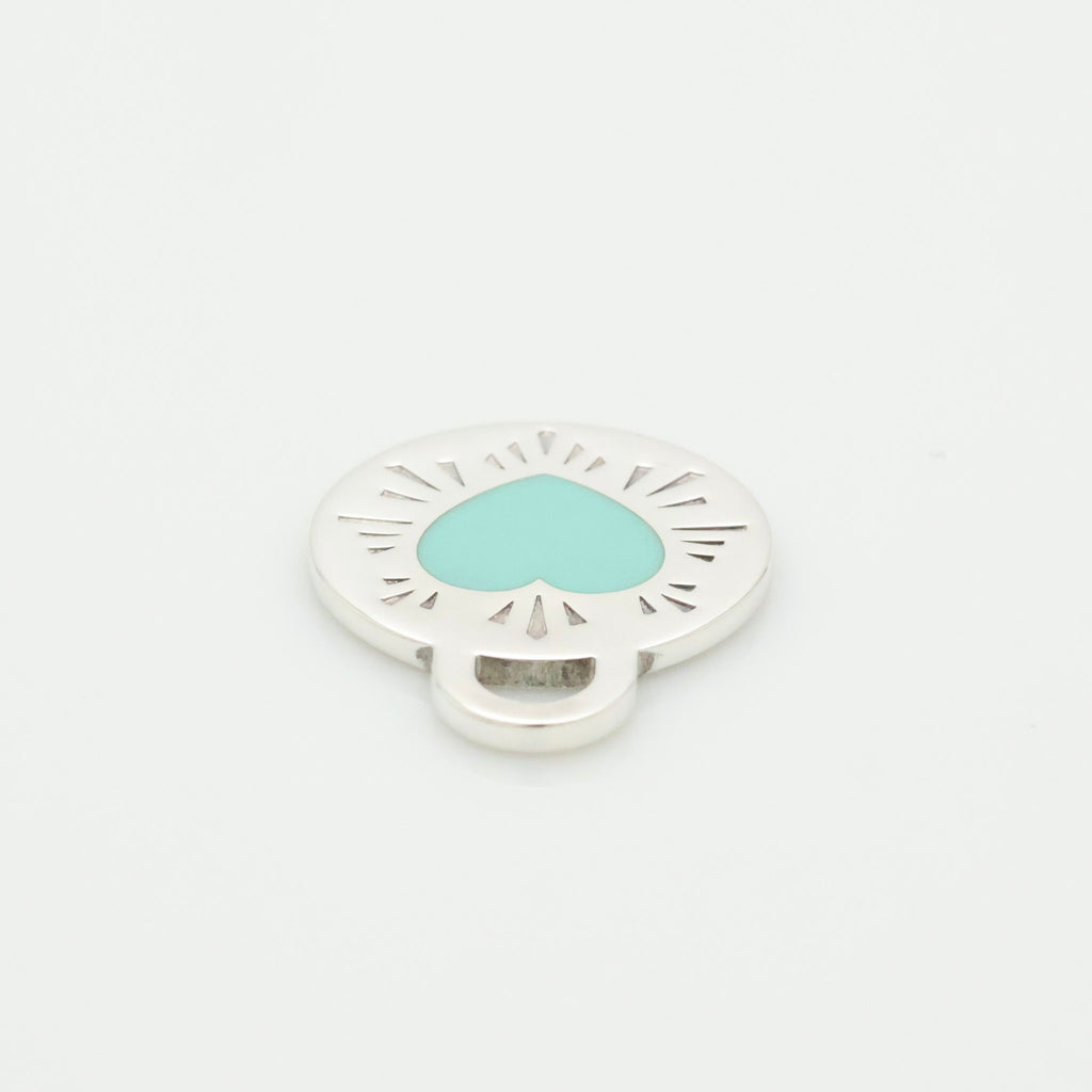 TIFFANY&Co. リターントゥ ティファニー ラウンド タグ エナメル ハート チャーム AG925