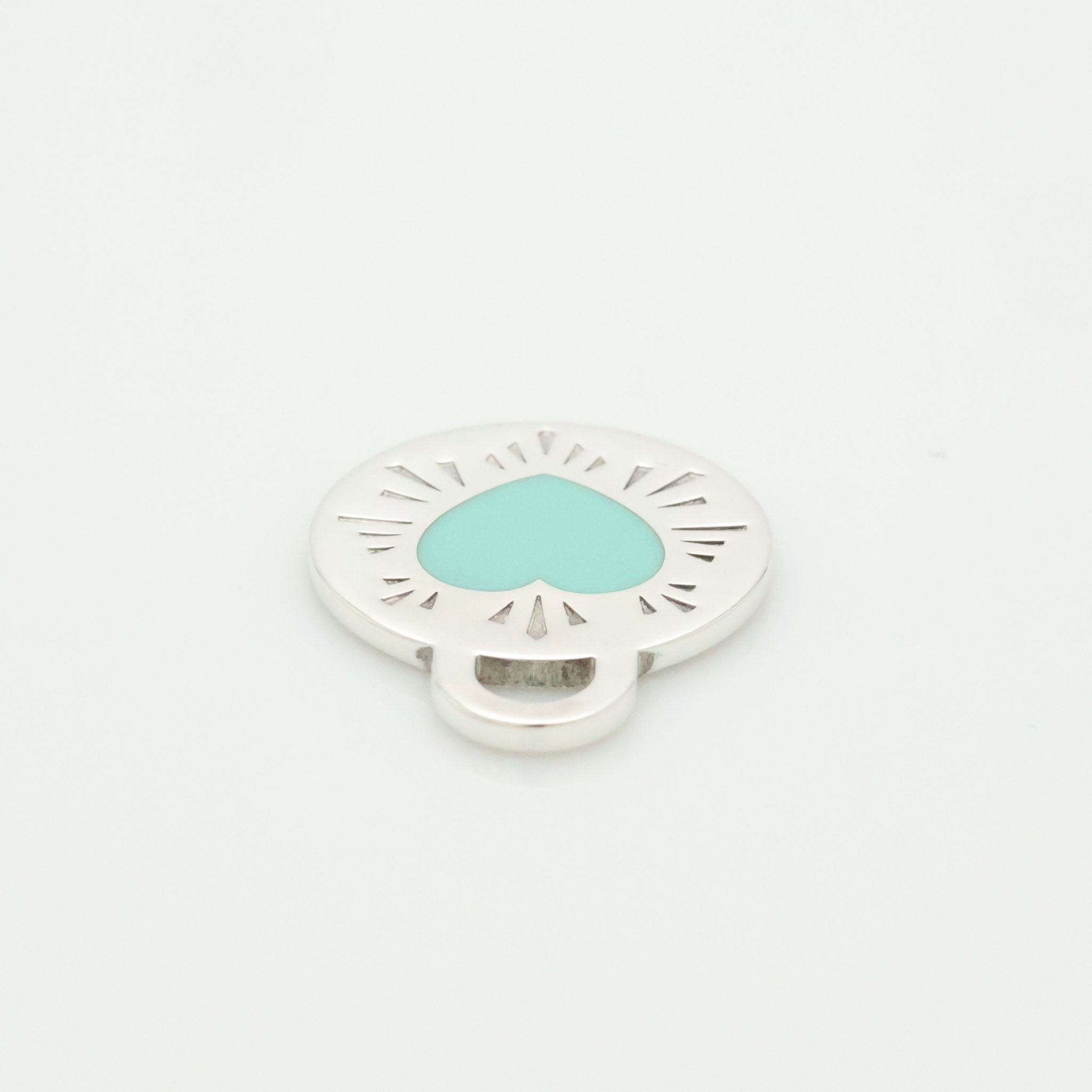 TIFFANY&Co. リターントゥ ティファニー ラウンド タグ エナメル ハート チャーム AG925