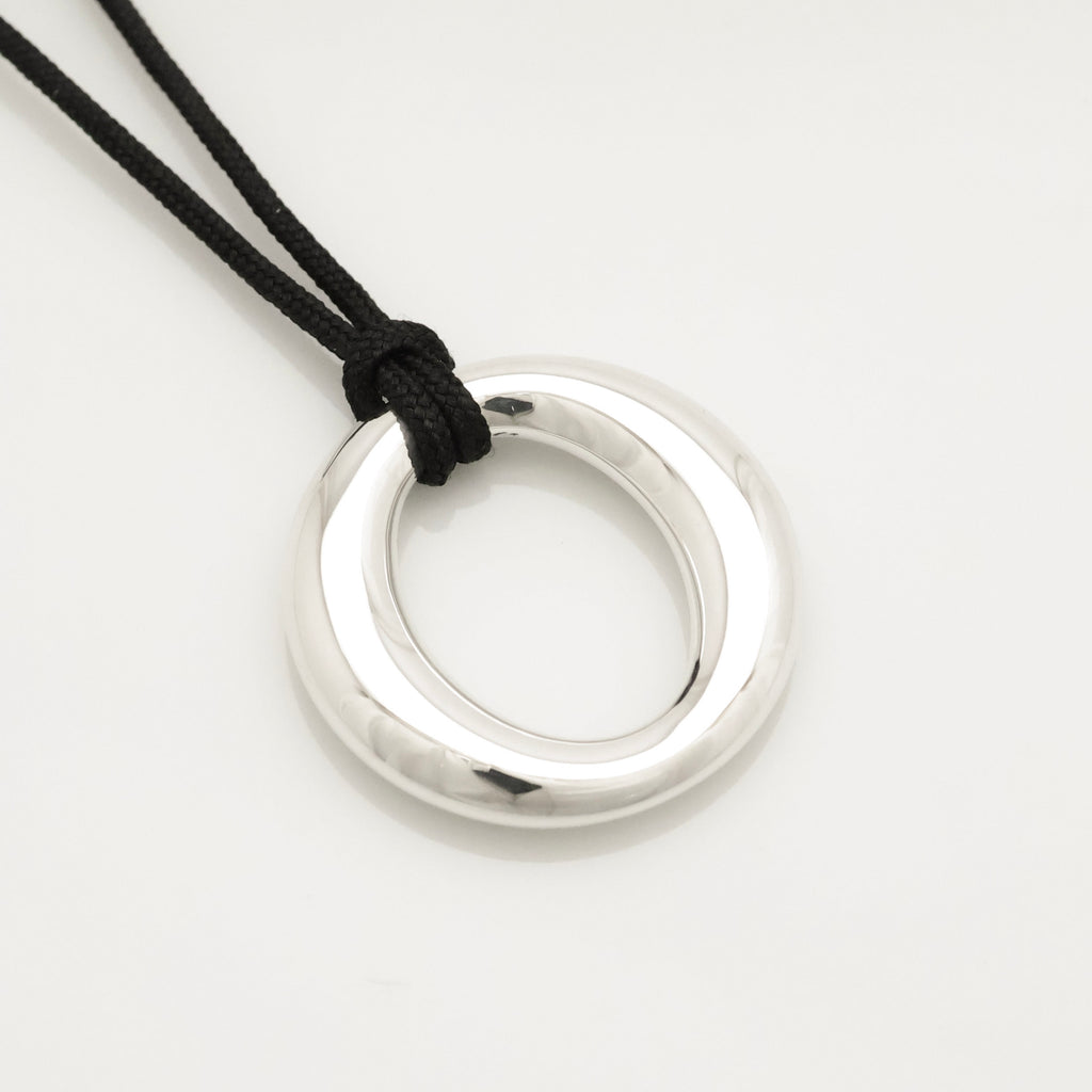  Tiffany & Co. Seviana Silk Cord Necklace Sterling Silver 925