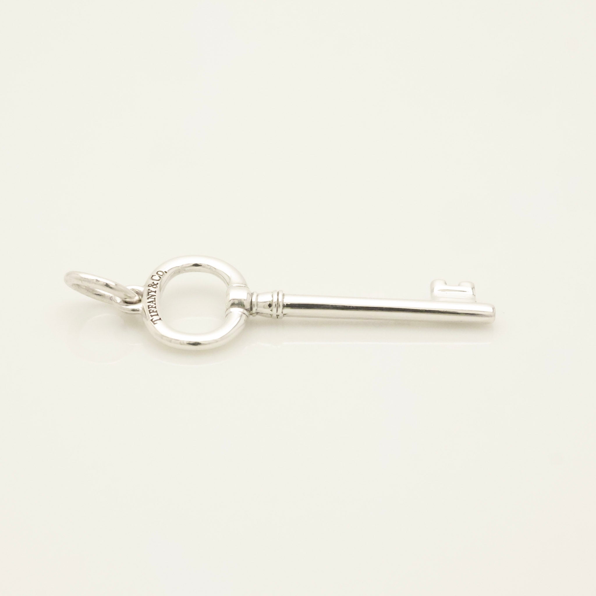 Tiffany & Co. Oval Key Pendant Charm Sterling  Sterling Silver 925