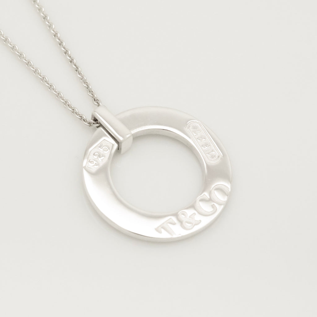 Tiffany & Co. 1837 Round Circle Necklace Sterling Silver 925