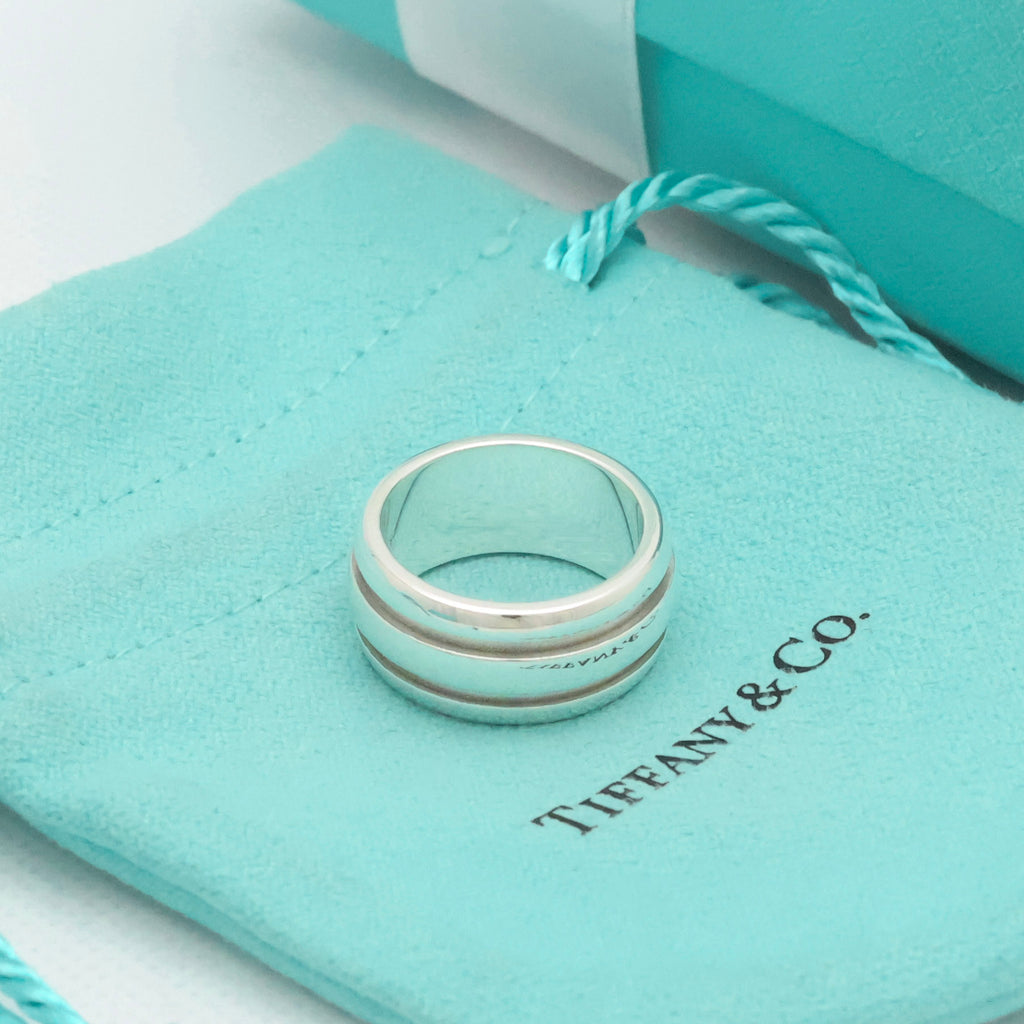 TIFFANY&Co. アトラス グルーブド ダブル ライン リング 10 号 AG925