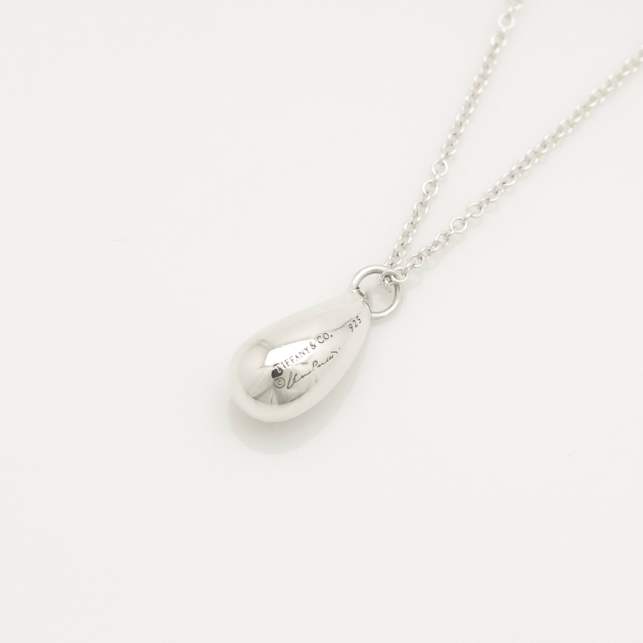 Tiffany & Co. Peretti Teardrop Necklace Pendant  Sterling Silver 925