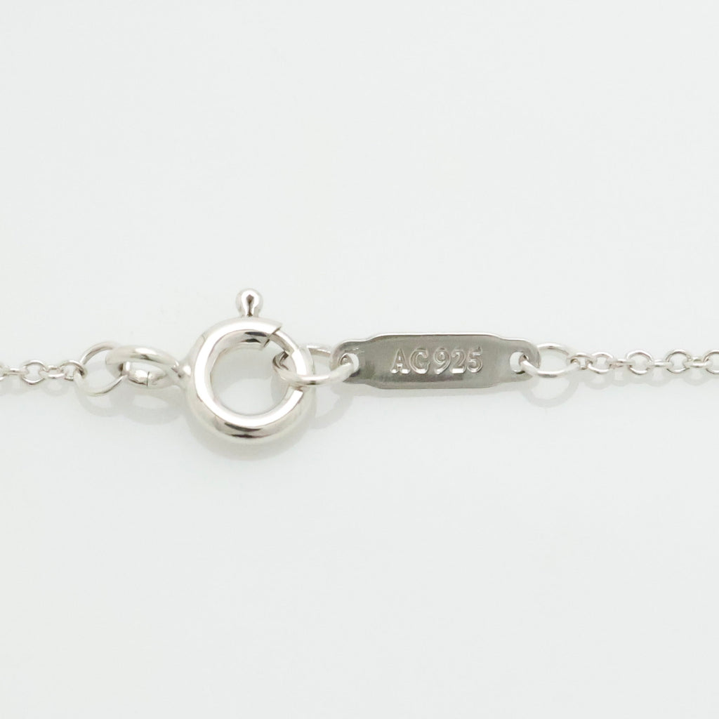 Tiffany & Co. 1837 Round Lock 1P Diamond Necklace Sterling Silver 925 