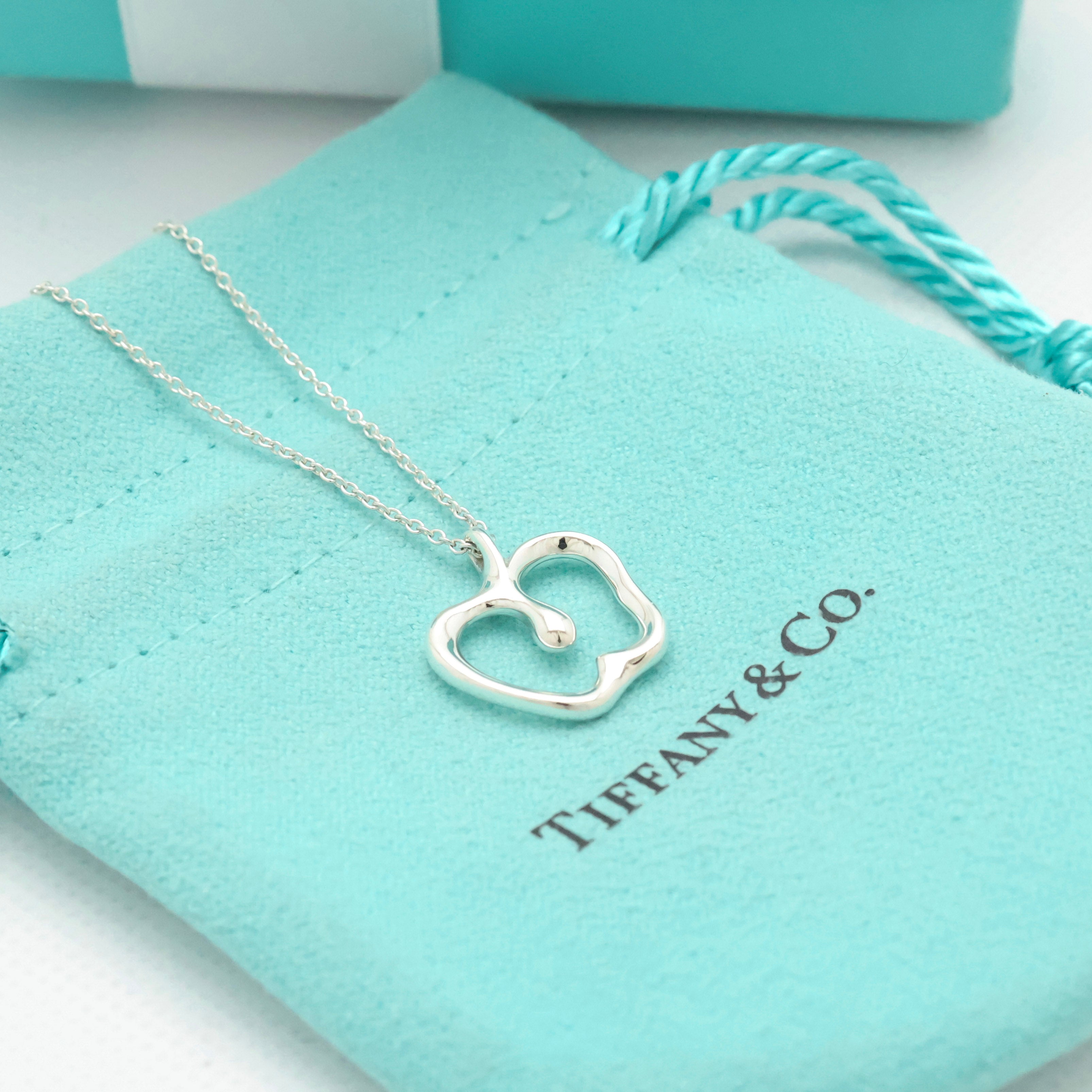 Tiffany & Co. Peretti Apple Necklace Pendant  Sterling Silver 925 