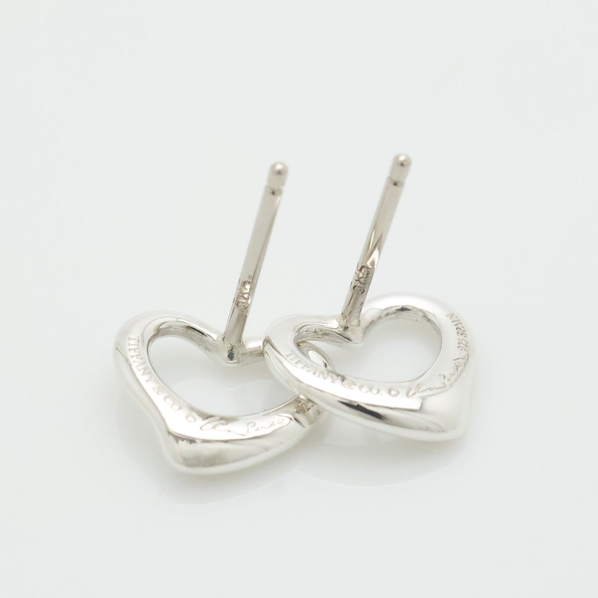 TIFFANY&Co.  オープンハート エルサペレッティ スタッド ピアス AG925