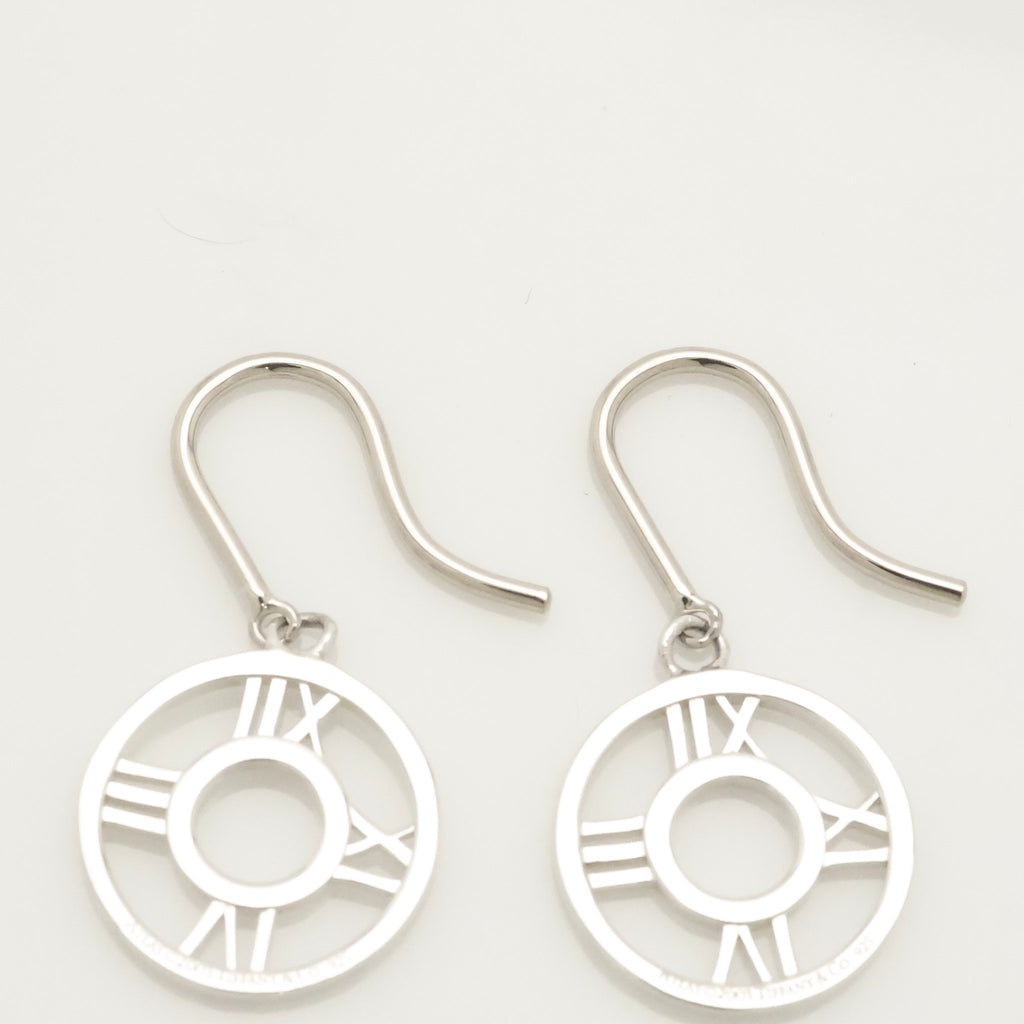 Tiffany & Co. Atlas Open Circle Dangle Hook Earrings Sterling Silver 925