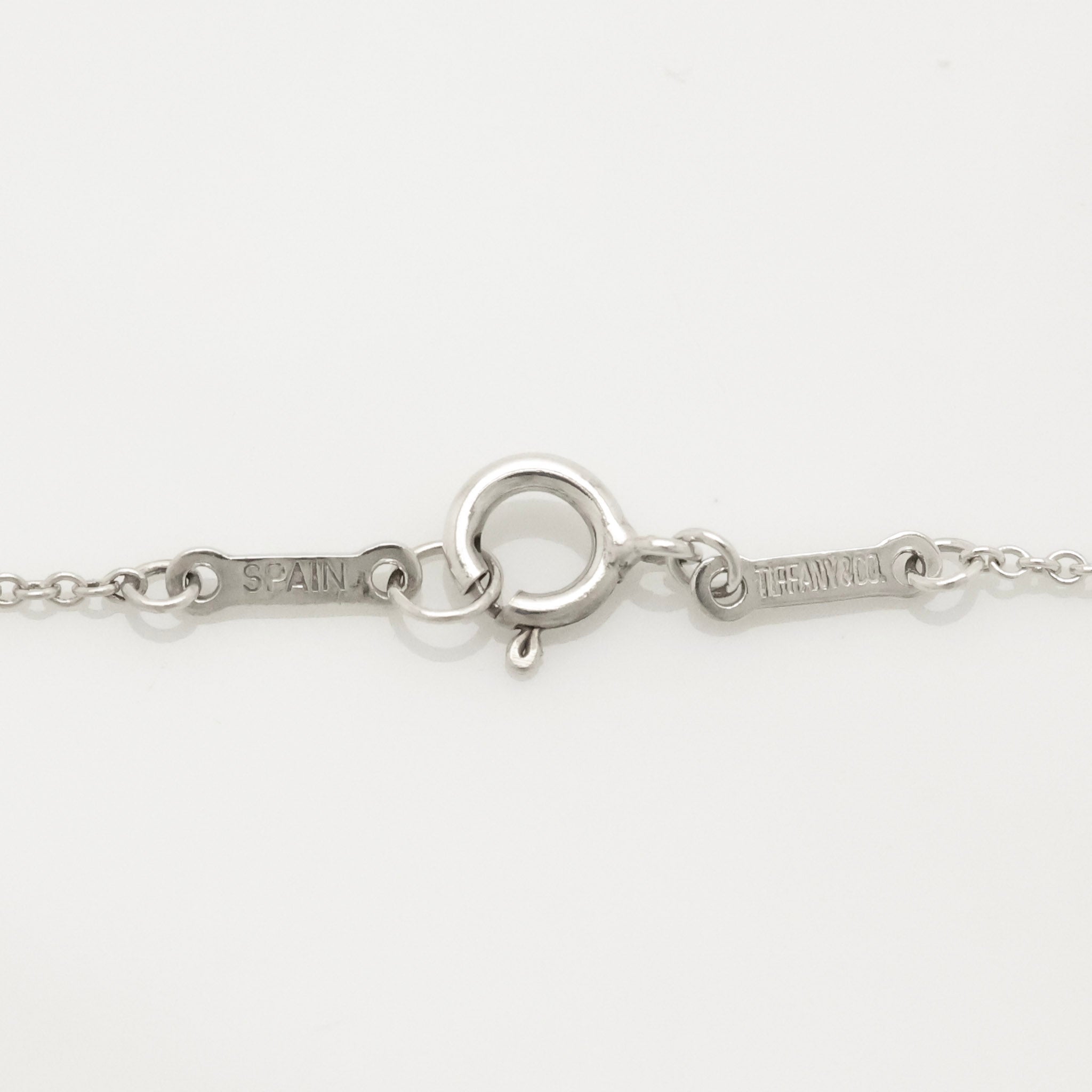 Tiffany & Co. Whale Tail Pendant Necklace Sterling Silver 925 