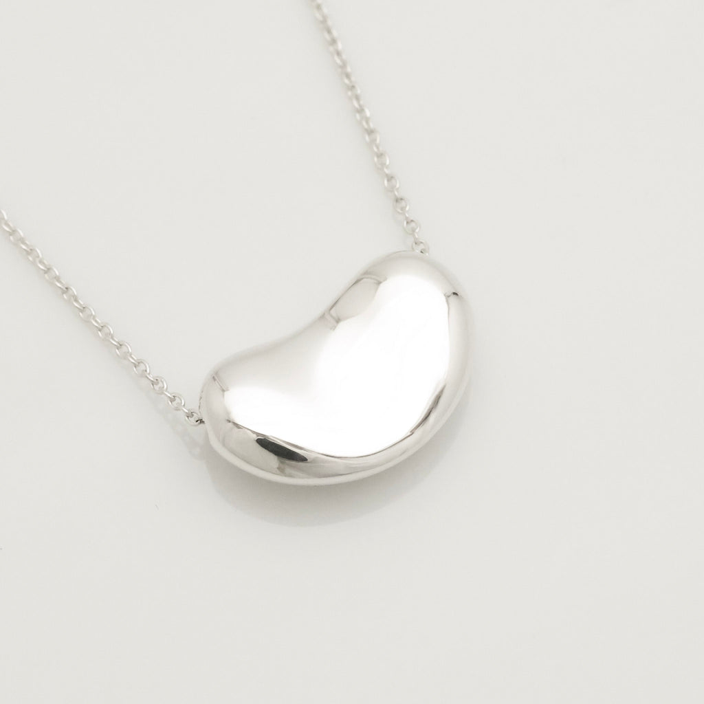  Tiffany & Co. Peretti Large  Bean Necklace  Sterling Silver 925 