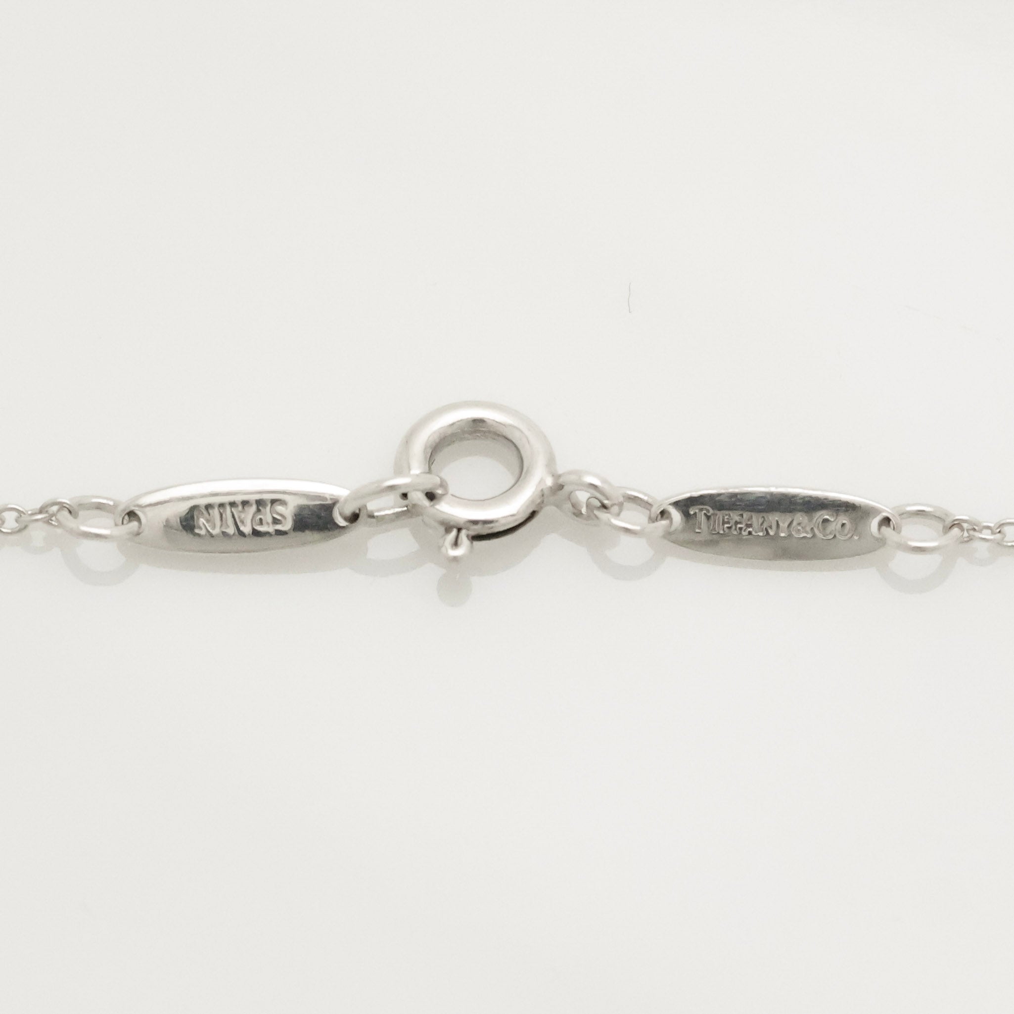 Tiffany & Co. Open Heart Pendant Necklace Sterling Silver 925