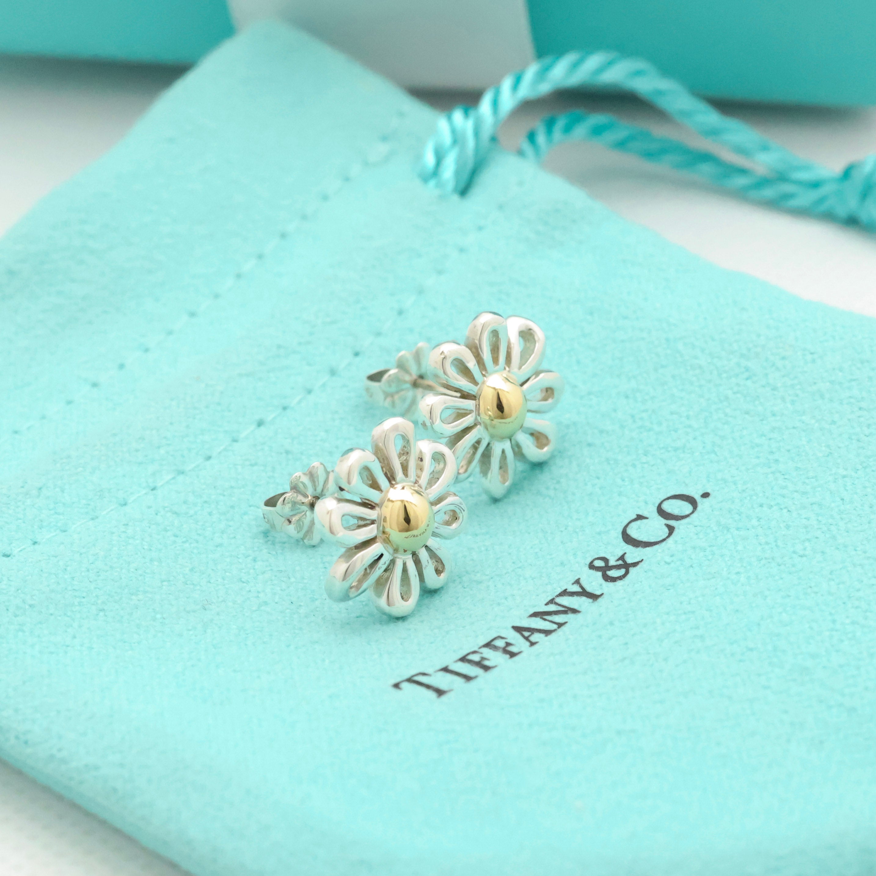 TIFFANY&Co. デイジー フラワー コンビ パロマピカソ スタッド ピアス AG925 AU750