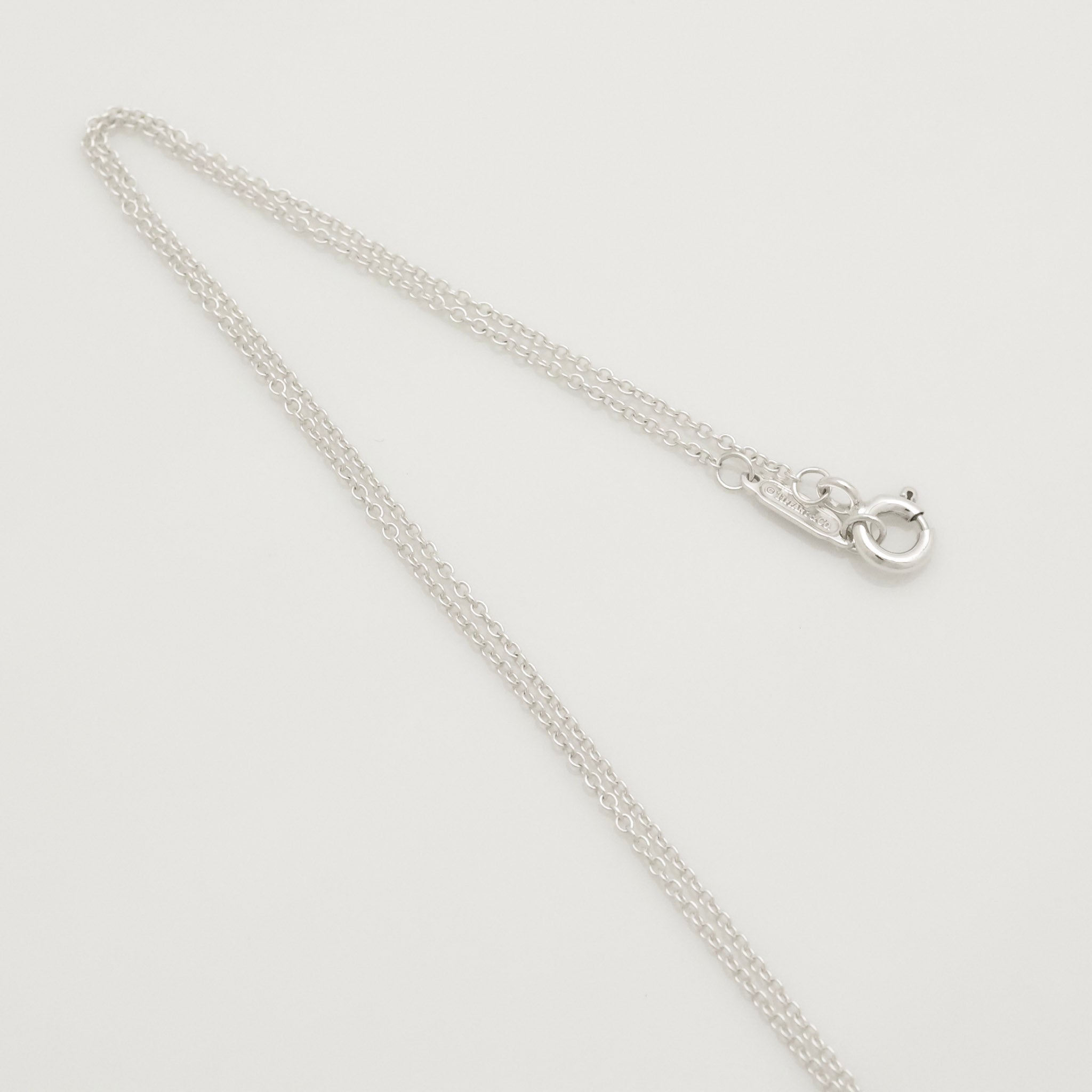 Tiffany & Co. Letter Y Notes Initial Disc Necklace Sterling Silver 925