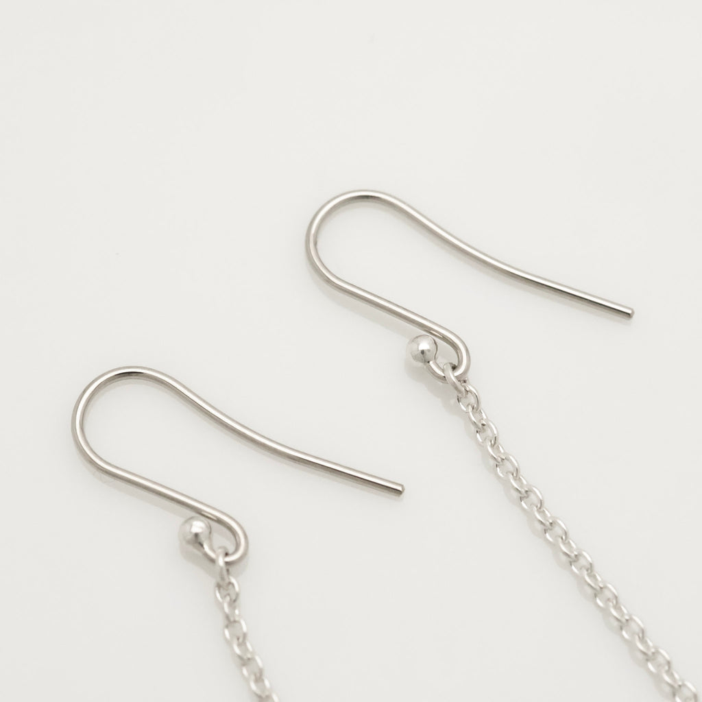 Tiffany & Co Elsa Peretti Open Heart Drop Dangle Earrings Sterling Silver 925