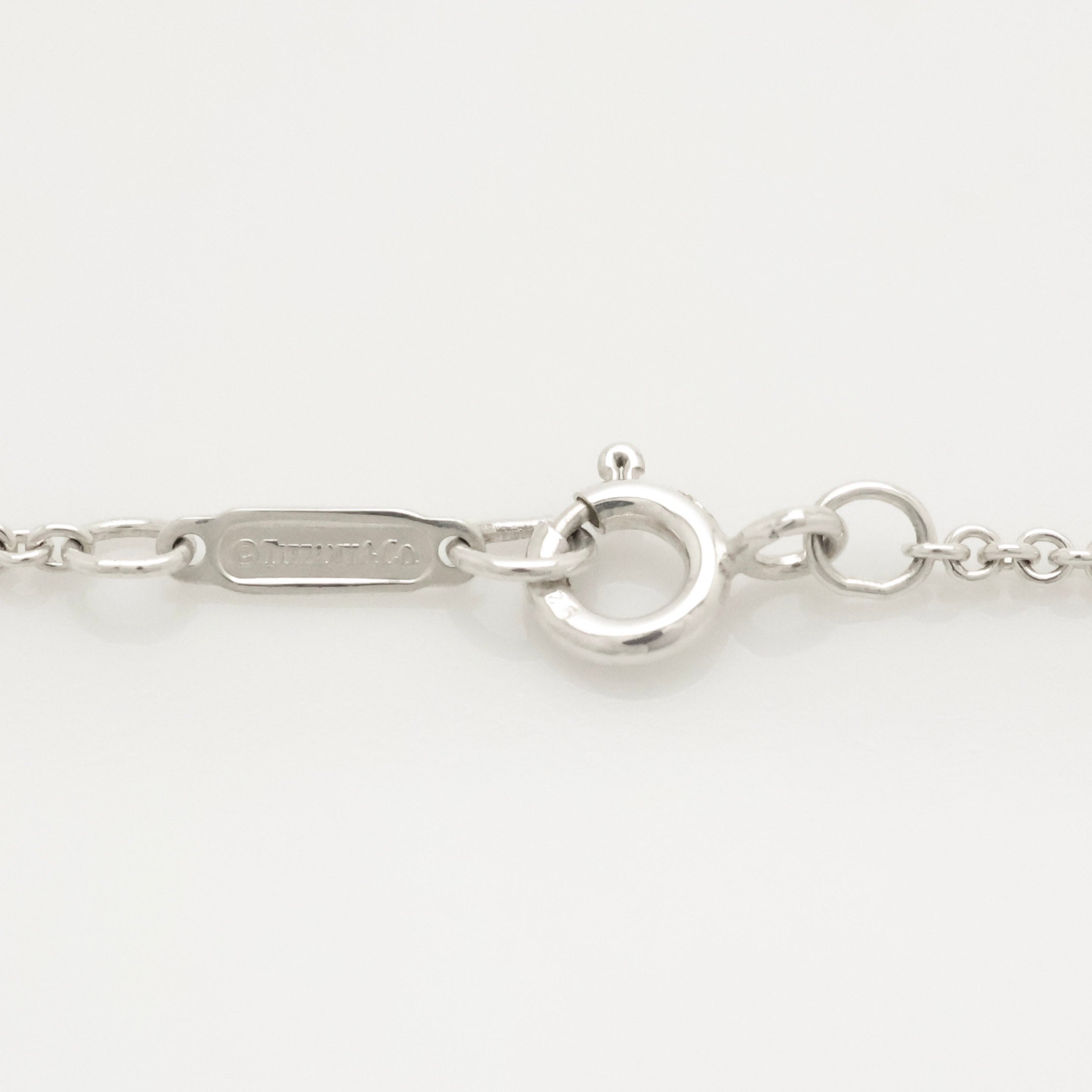 Tiffany & Co. 1837 Interlocking Circles Lariat Necklace Sterling Silver 925