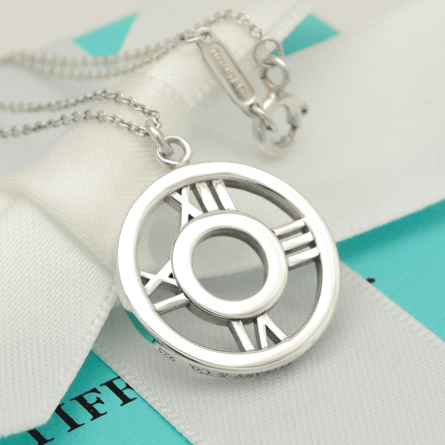  Tiffany & Co. Atlas Open Circle Necklace Sterling Silver 925