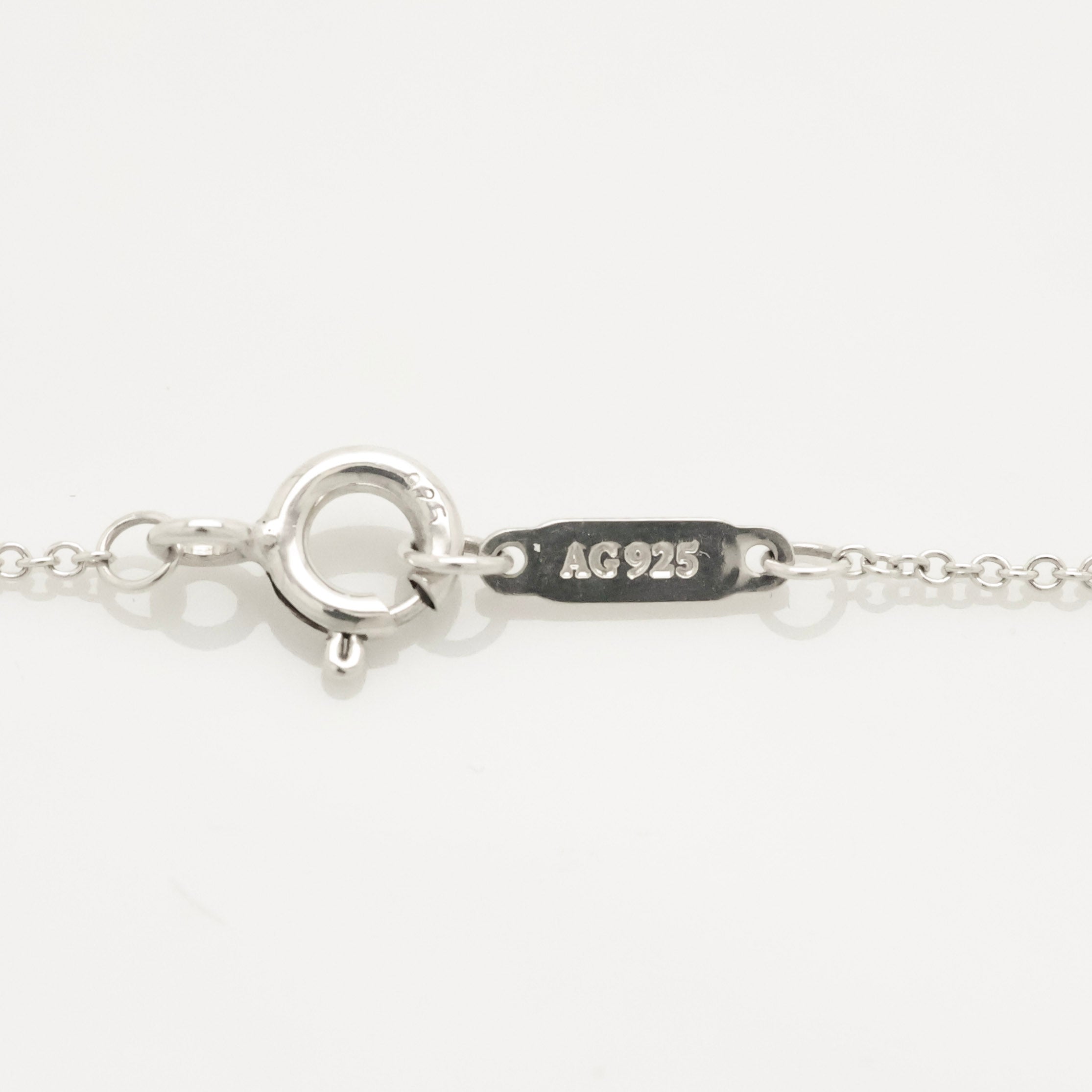 Tiffany & Co. Atlas Round Circle Lariat Necklace Sterling Silver 925