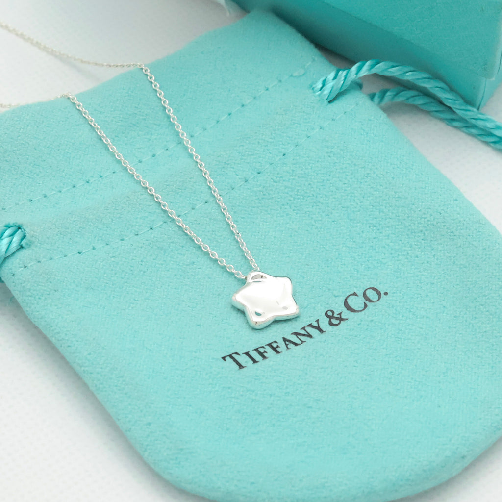  Tiffany & Co. Peretti Star Pendant Necklace Sterling Silver 925 