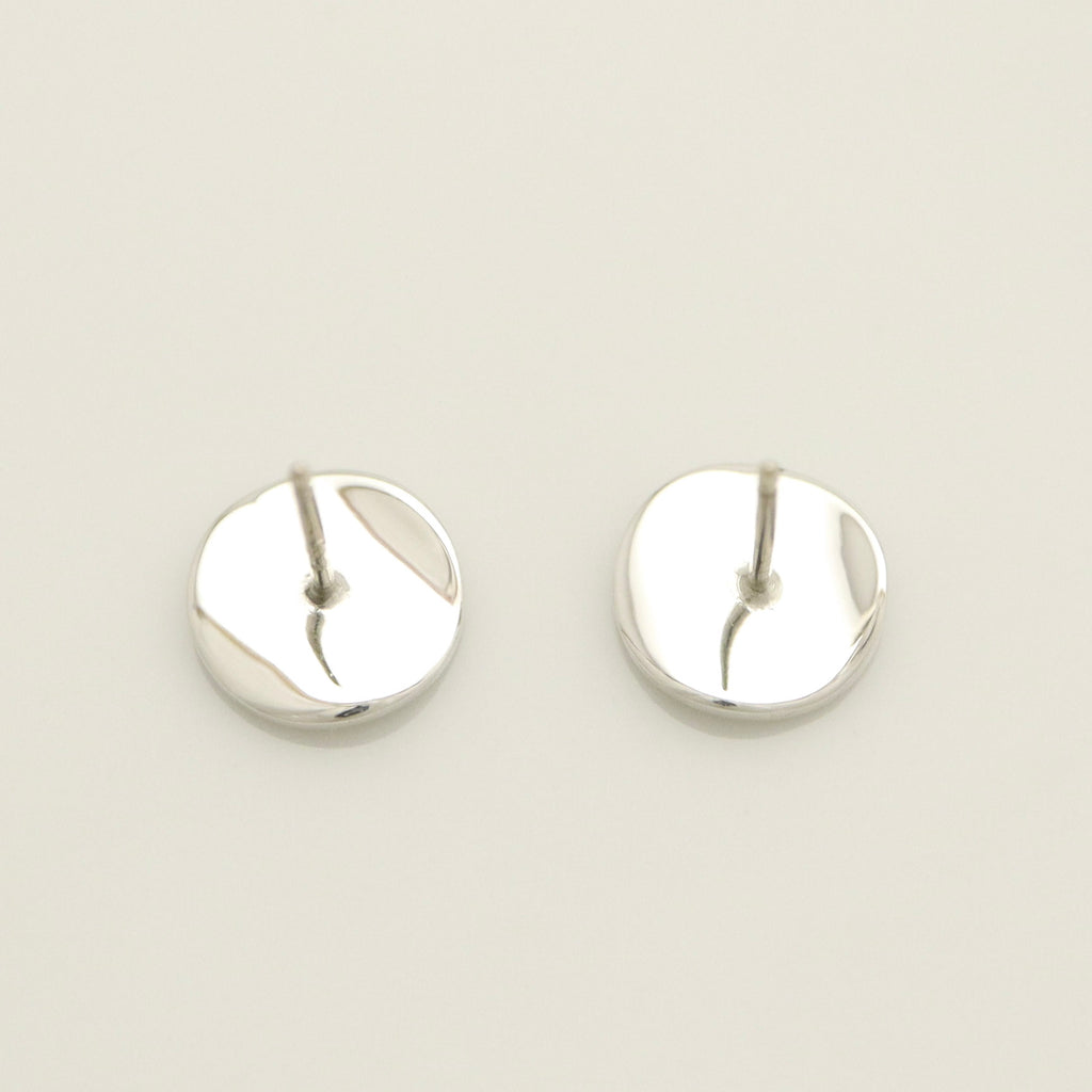 Tiffany & Co. Notes New York Wavy Circle Round Earrings Sterling Silver 925