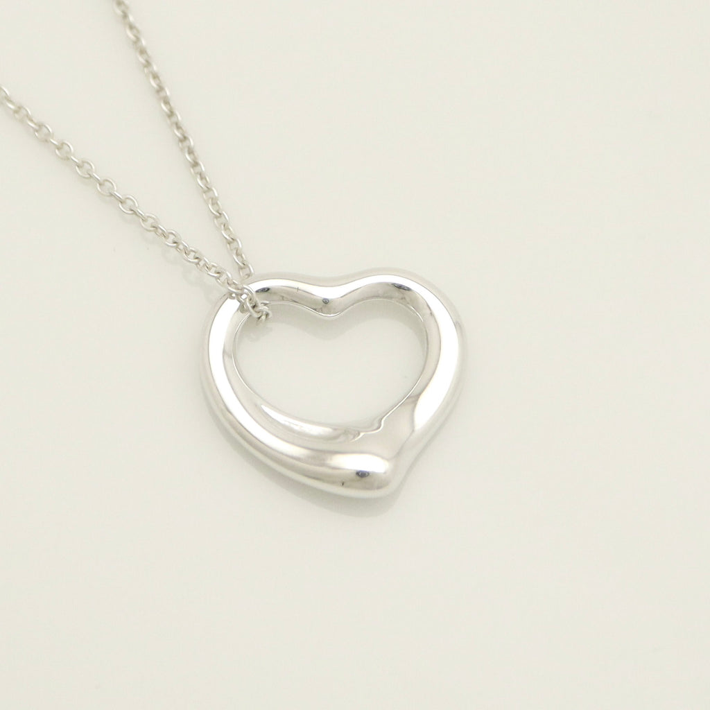 Tiffany & Co. Open Heart 16mm Pendant Necklace  Sterling Silver 925