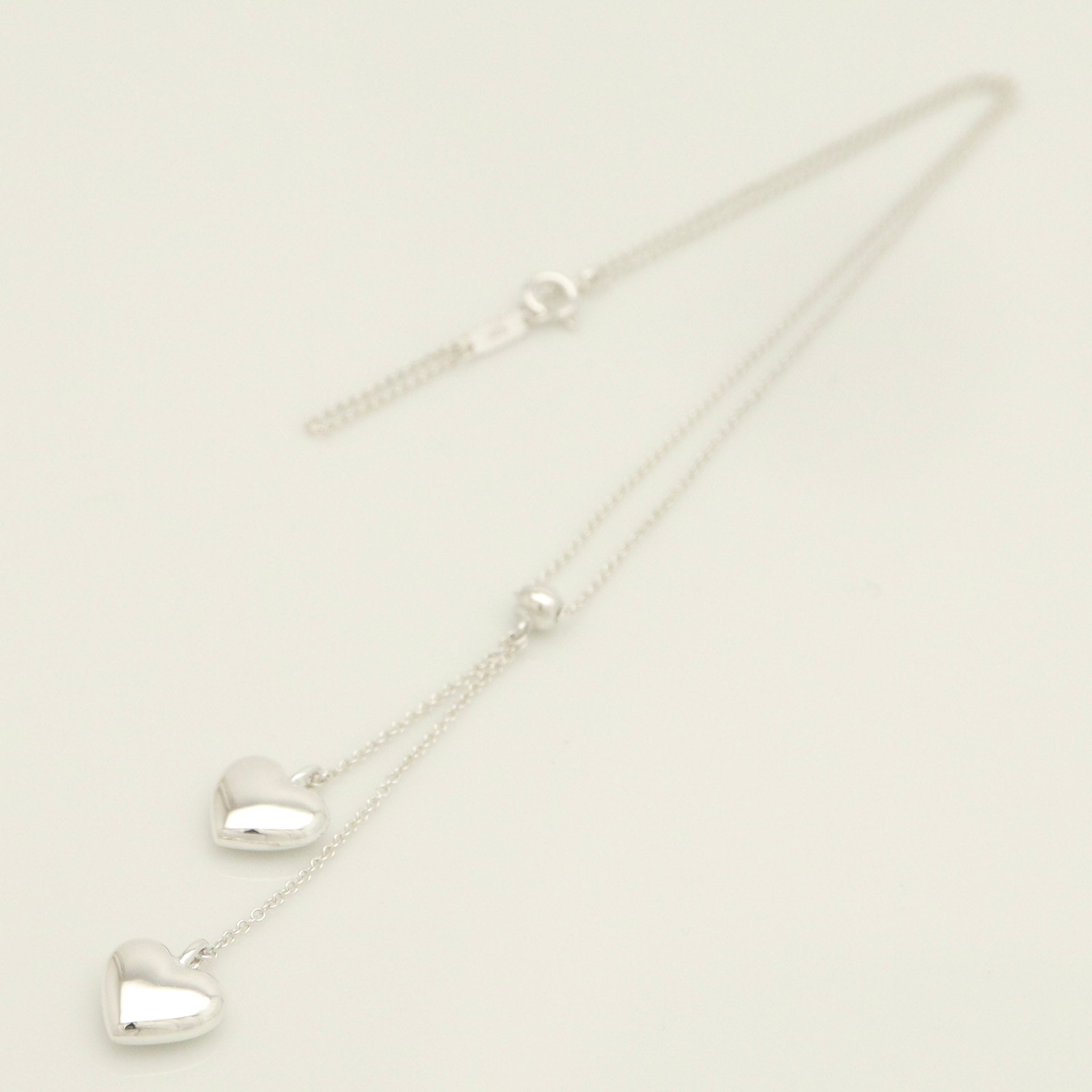 TIFFANY&Co. ダブル パフ ハート ドロップ ネックレス AG925
