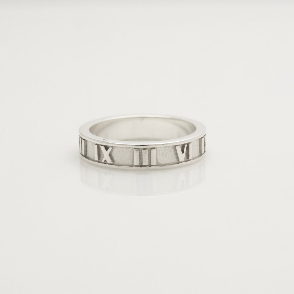 Tiffany & Co. Atlas Ring Size US 5.25 Sterling Silver 925