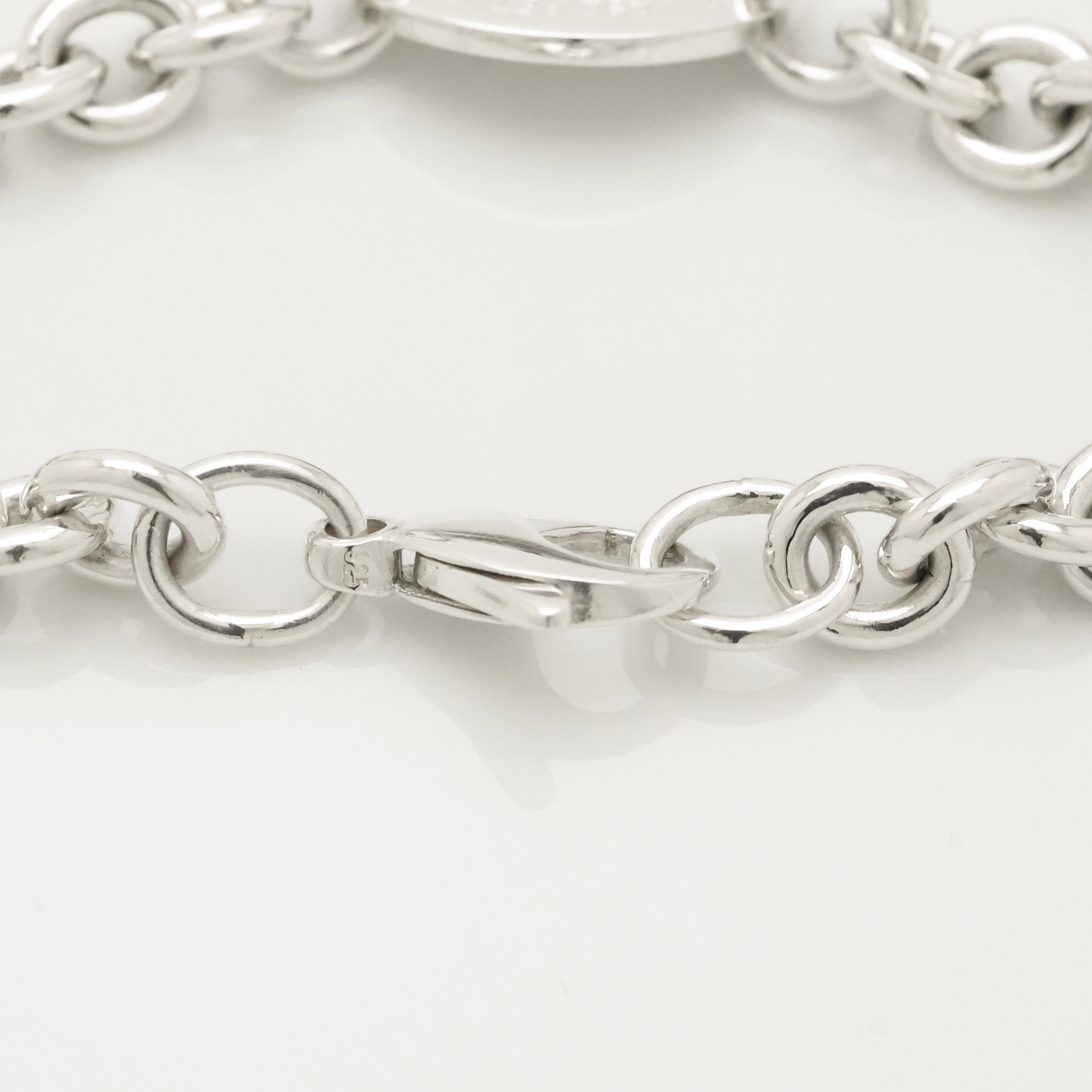 TIFFANY&Co. リターントゥ ティファニー オーバル タグ チャーム チェーン ブレスレット AG925