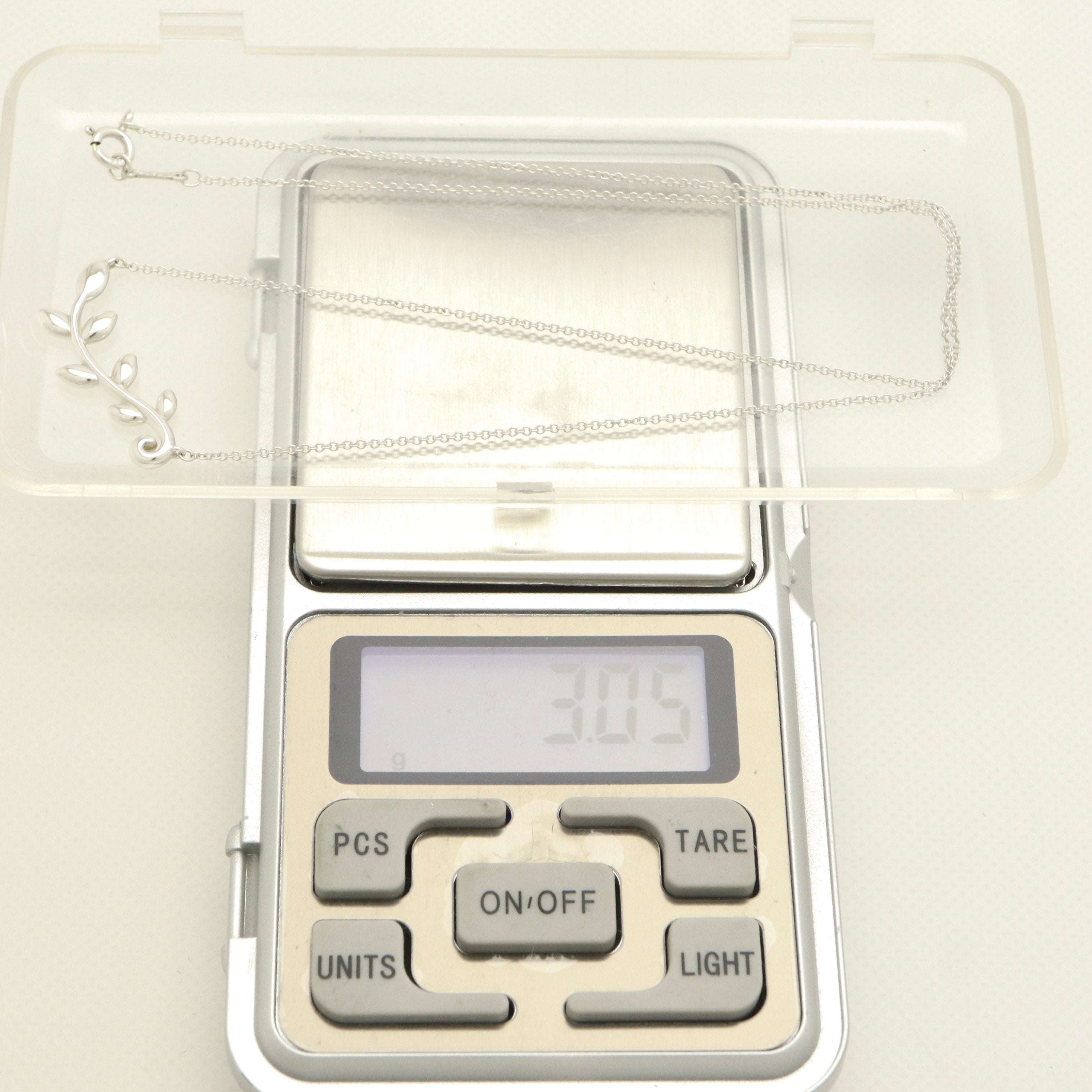 Tiffany & Co. Picasso Olive Leaf Vine Necklace Sterling Silver 925