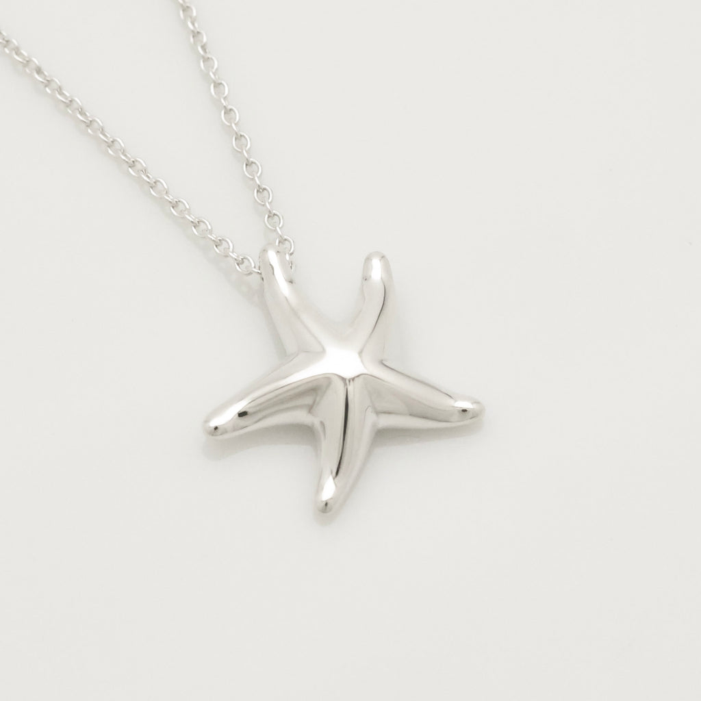 Tiffany & Co. Starfish Pendant Necklace Sterling Silve 925