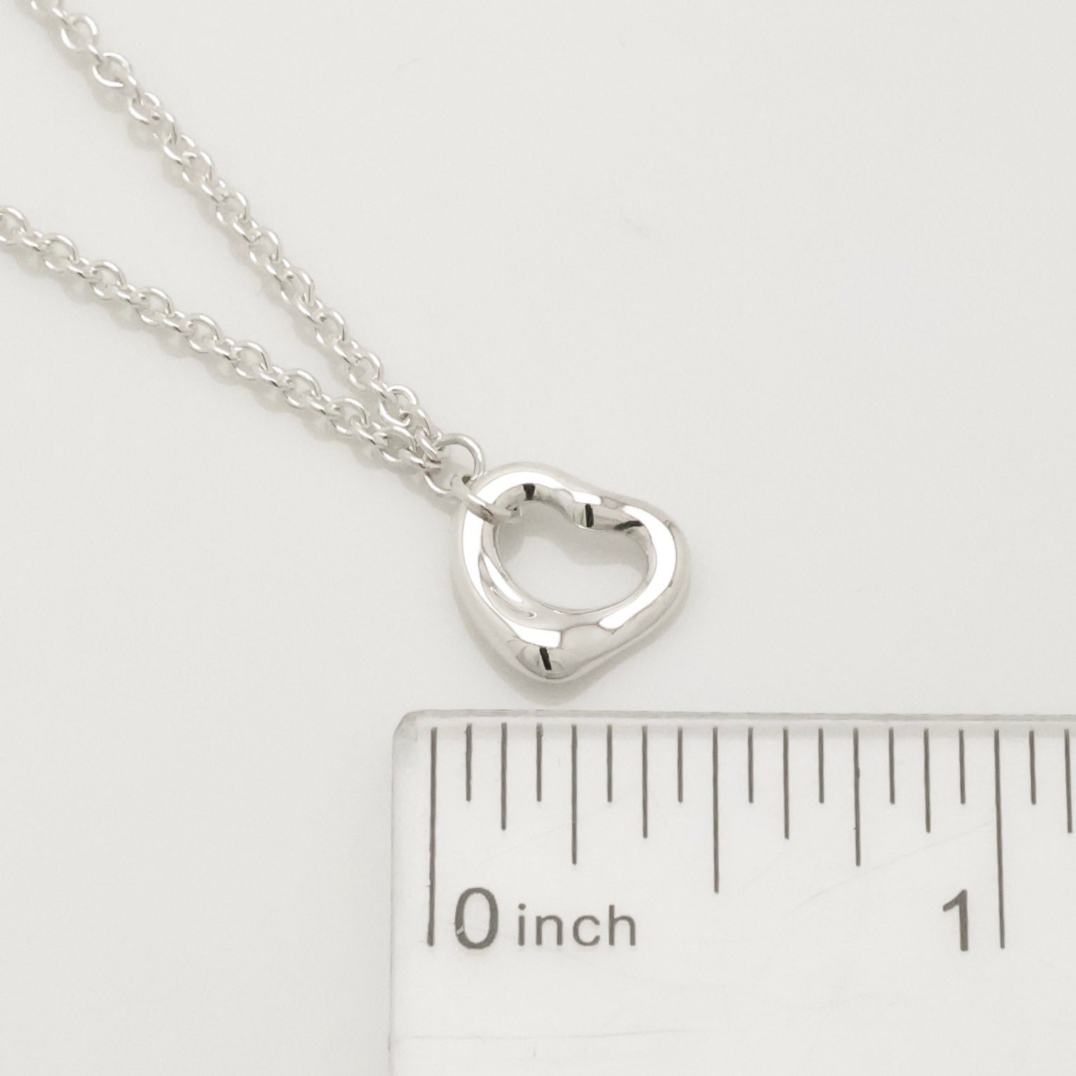 Tiffany & Co. Peretti 11mm Open Heart Bracelet Sterling Silver 925