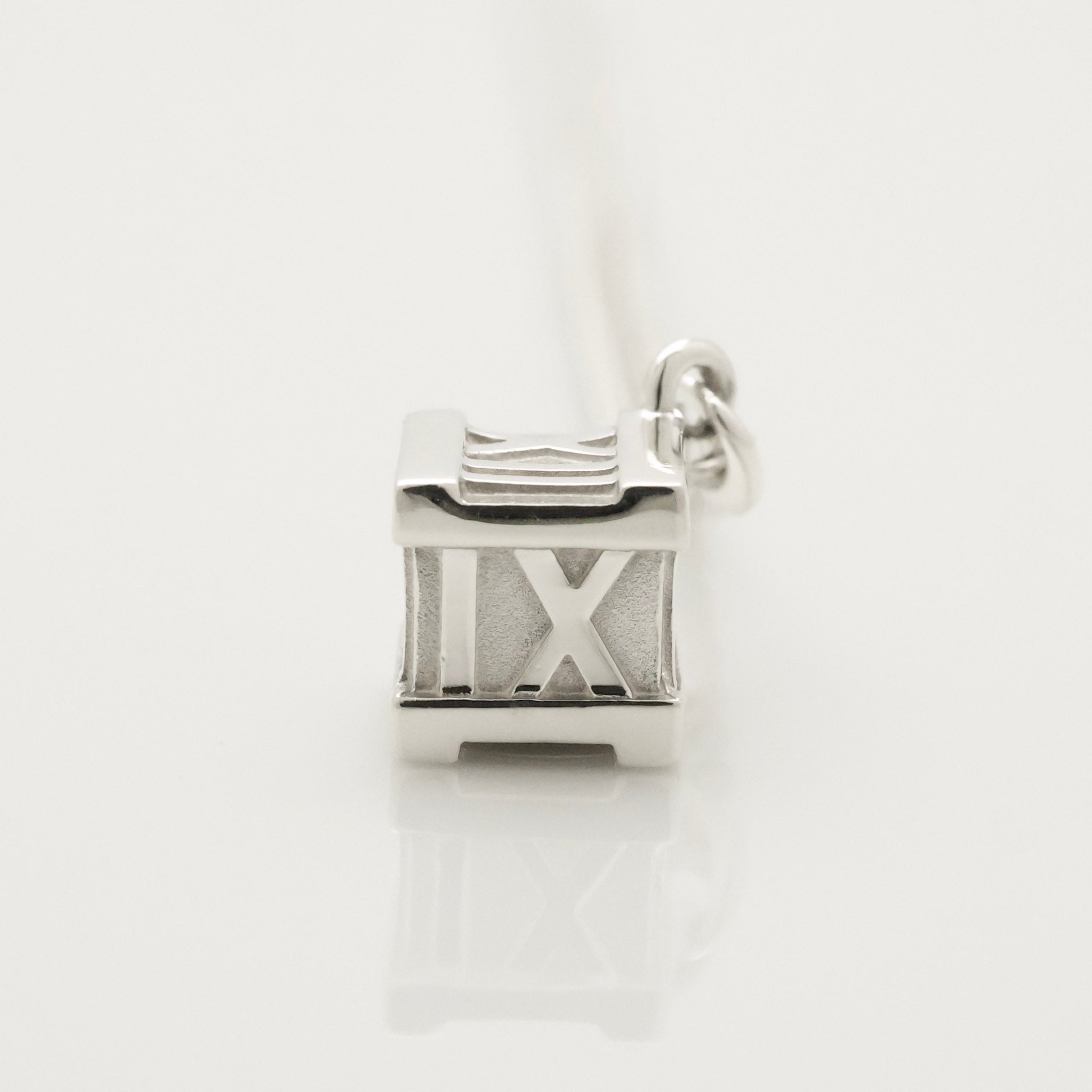  Tiffany & Co. Atlas Cube Necklace Pendant  Sterling Silver  925 