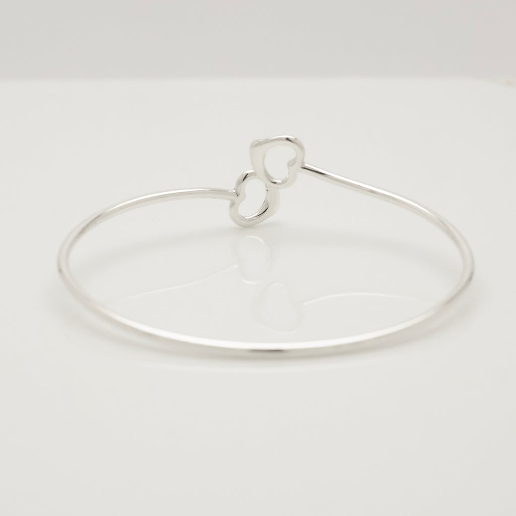 Tiffany & Co. Interlocking Double Loop Bangle Bracelet Sterling Silver 925
