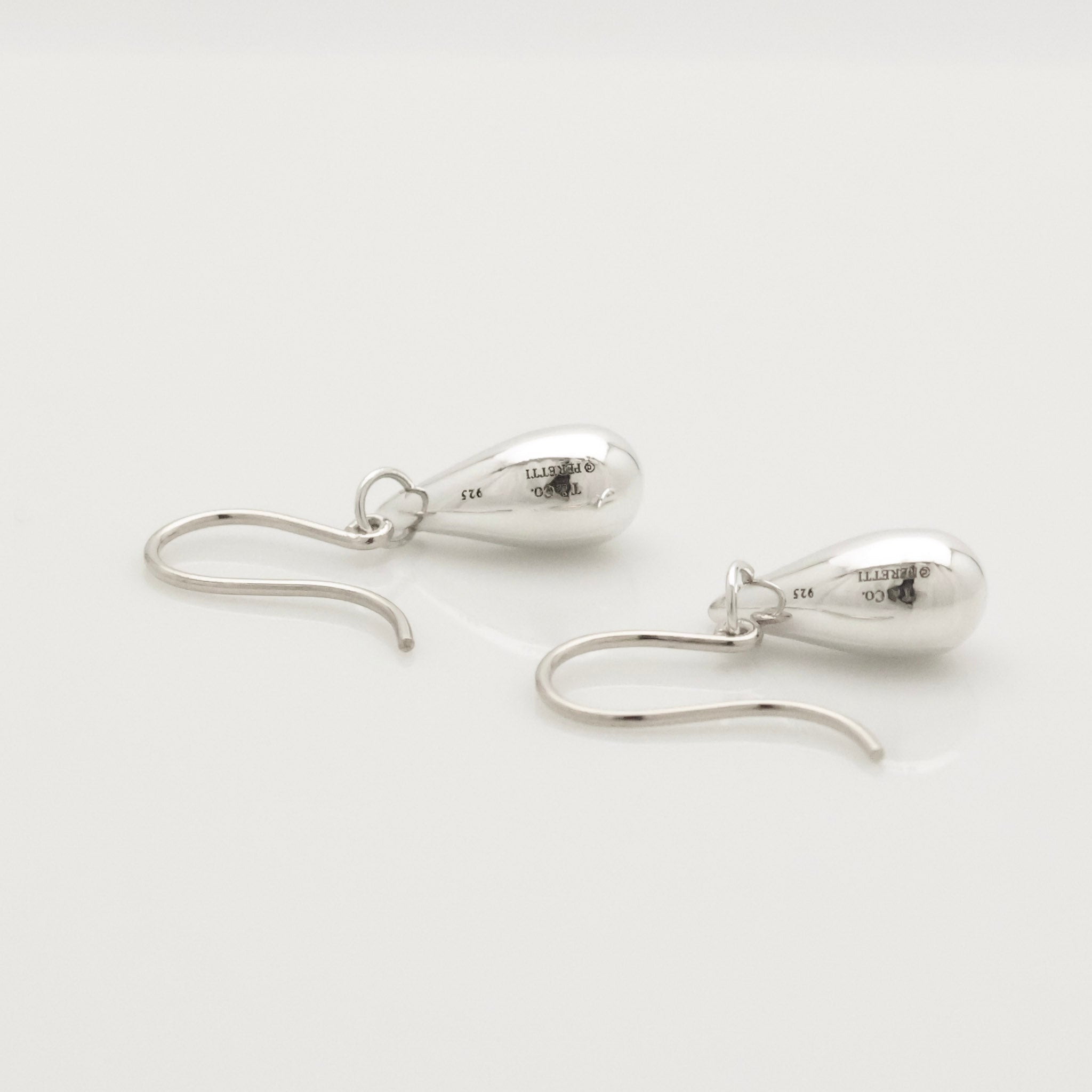 Tiffany & Co. Peretti Teardrop Dangle Earrings Sterling Silver 925