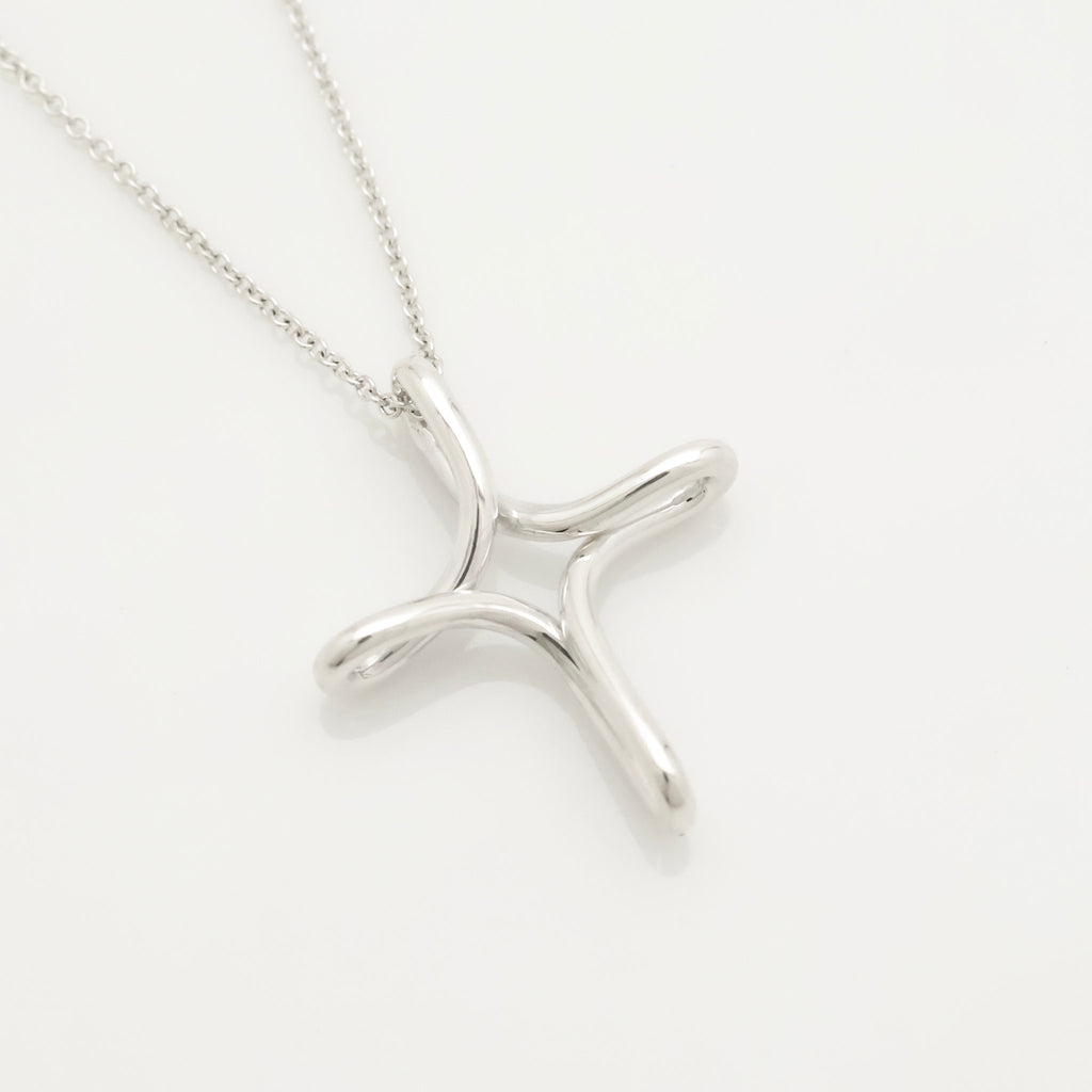 TIFFANY&Co. オープン クロス インフィニティ エルサペレッティ ネックレス AG925