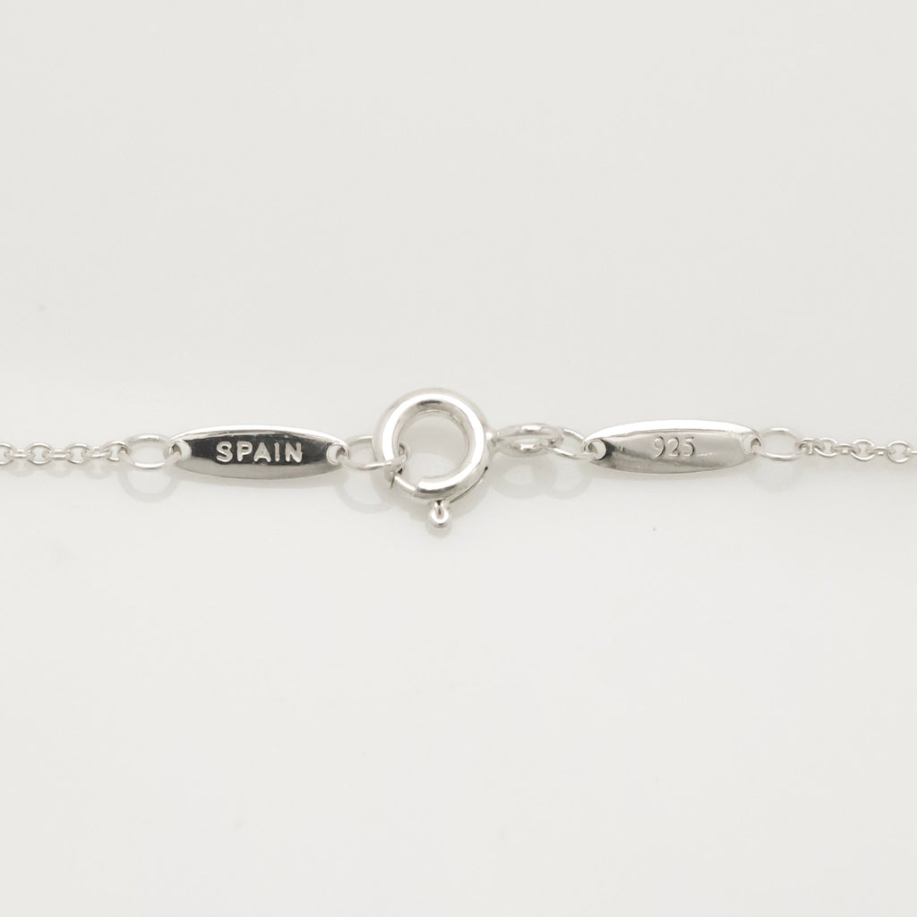 Tiffany & Co. Initial Letter "J" Necklace Pendant Sterling Silver 925