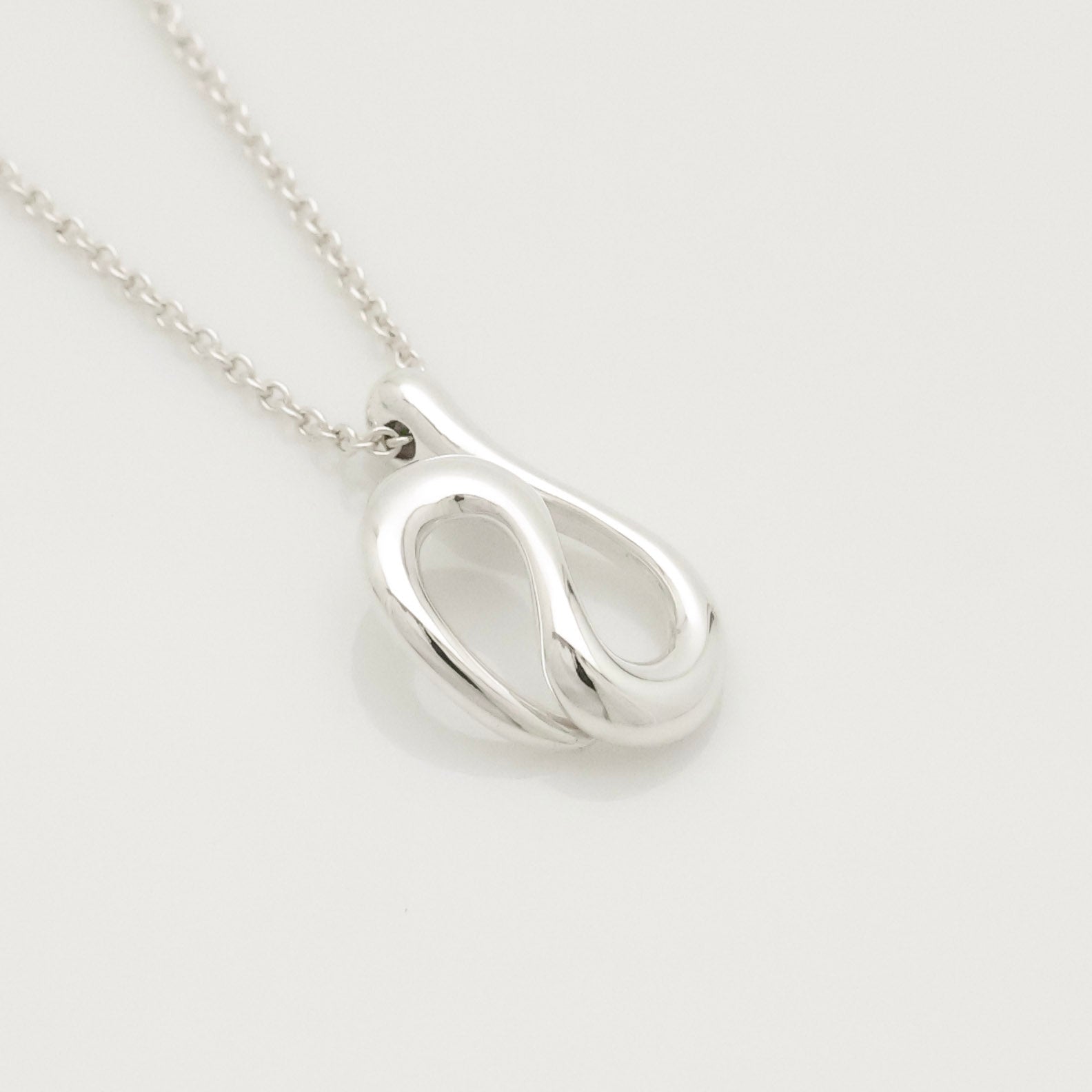 Tiffany & Co. Open Wave Pendant Necklace Sterling Silver 925
