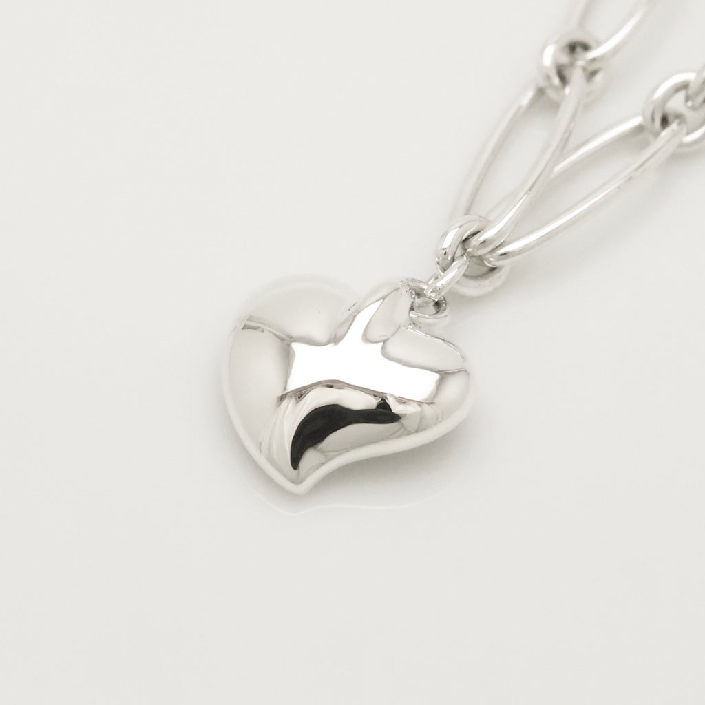 Tiffany & Co. Peretti Curved Full Heart Bracelet Sterling Silver 925