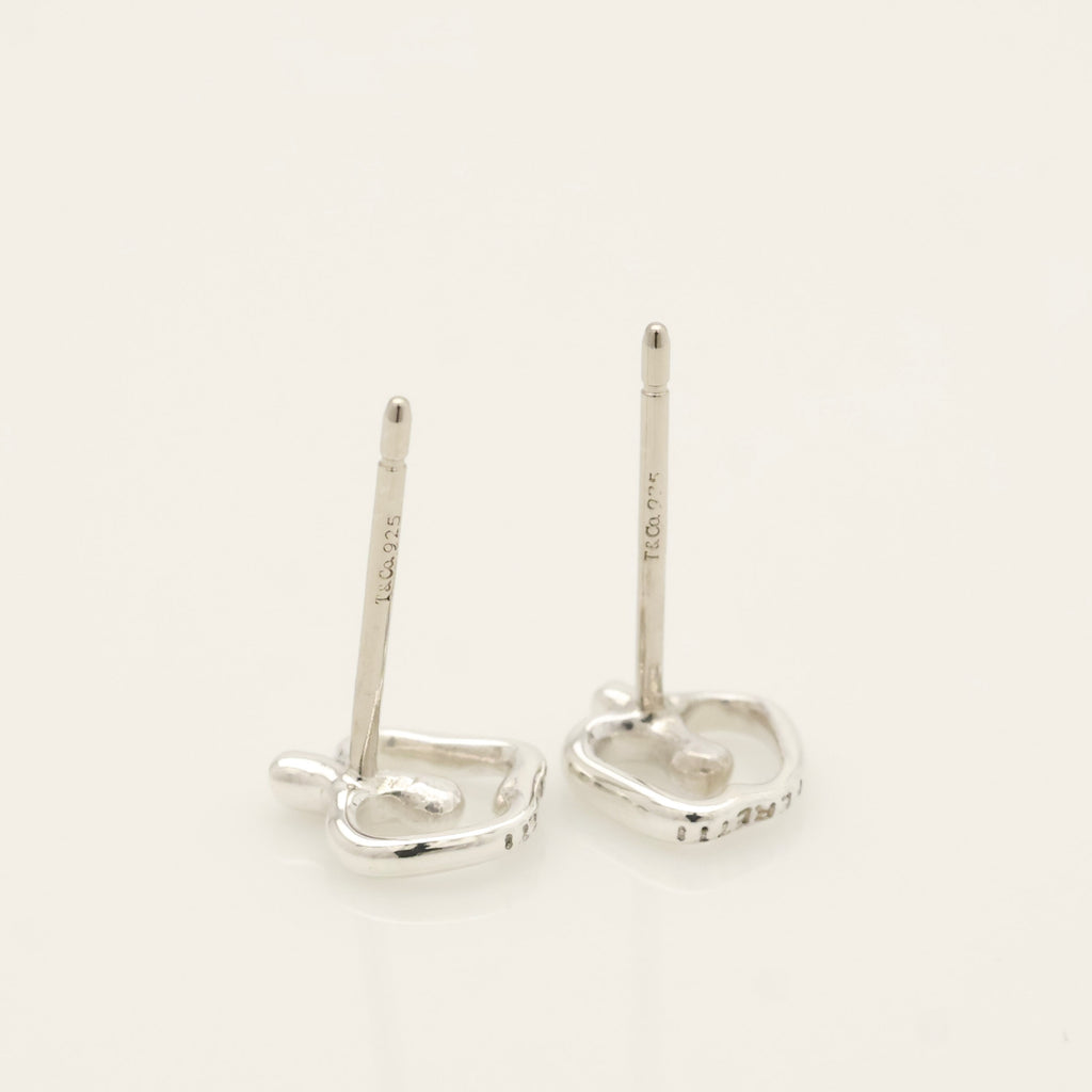 Tiffany & Co. Elsa Peretti Mini Apple Stud Earrings Sterling Silver 925
