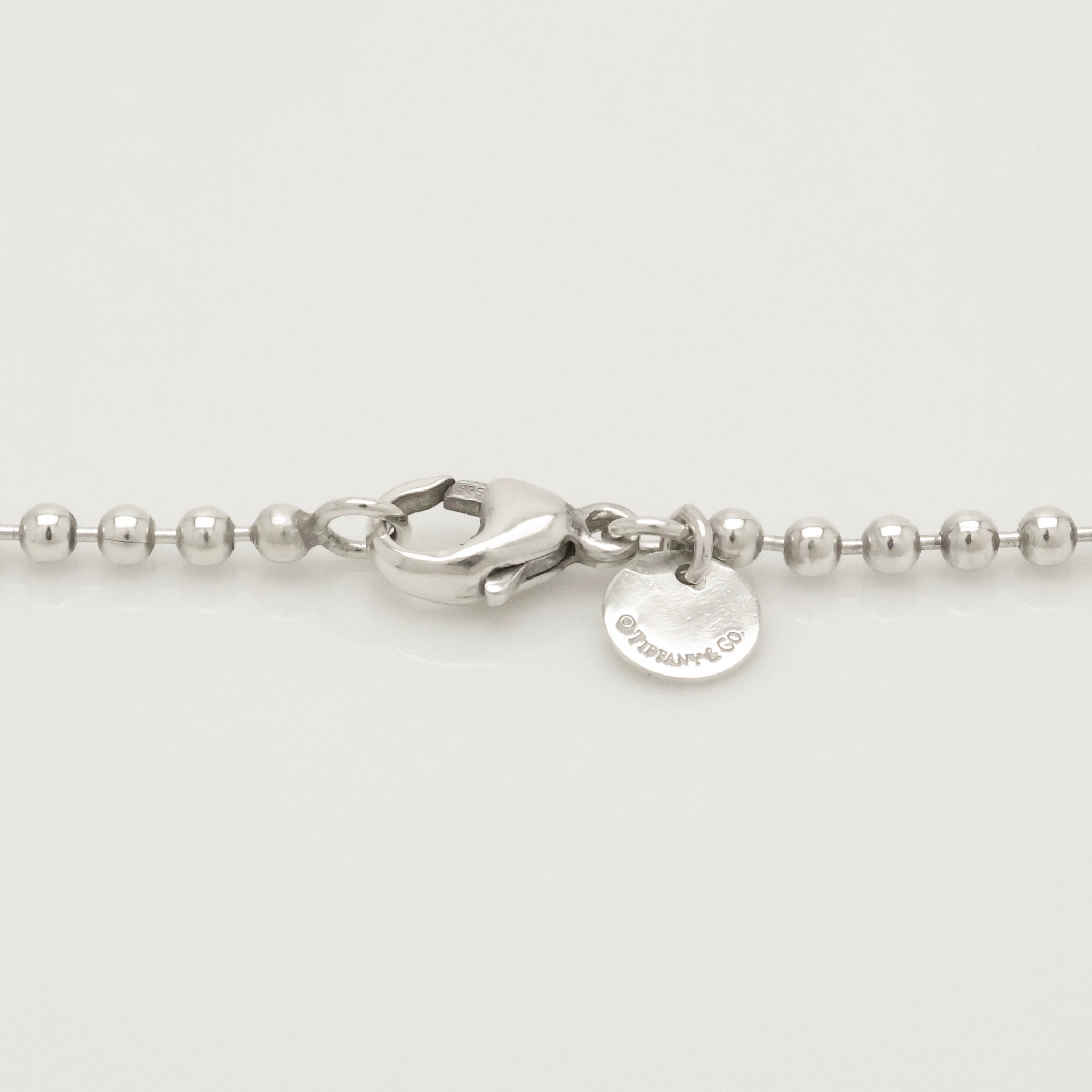 TIFFANY&Co.リターントゥ ティファニー オーバル タグ ボール チェーン ネックレス AG925