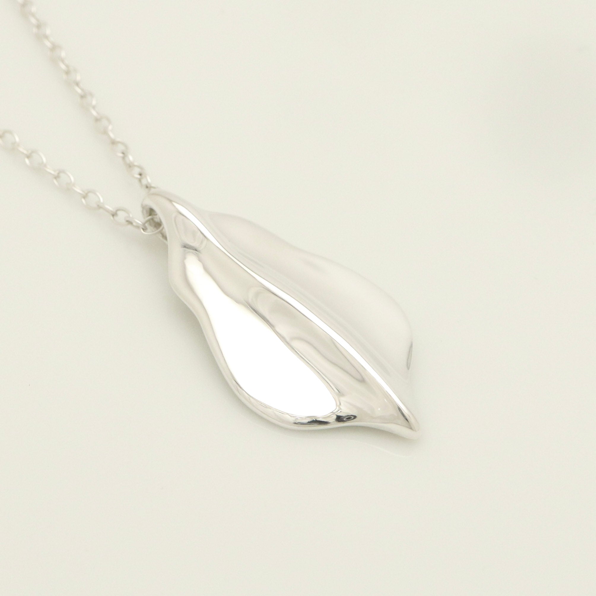 Tiffany & Co. Leaf Necklace Pendant Sterling Silver 925