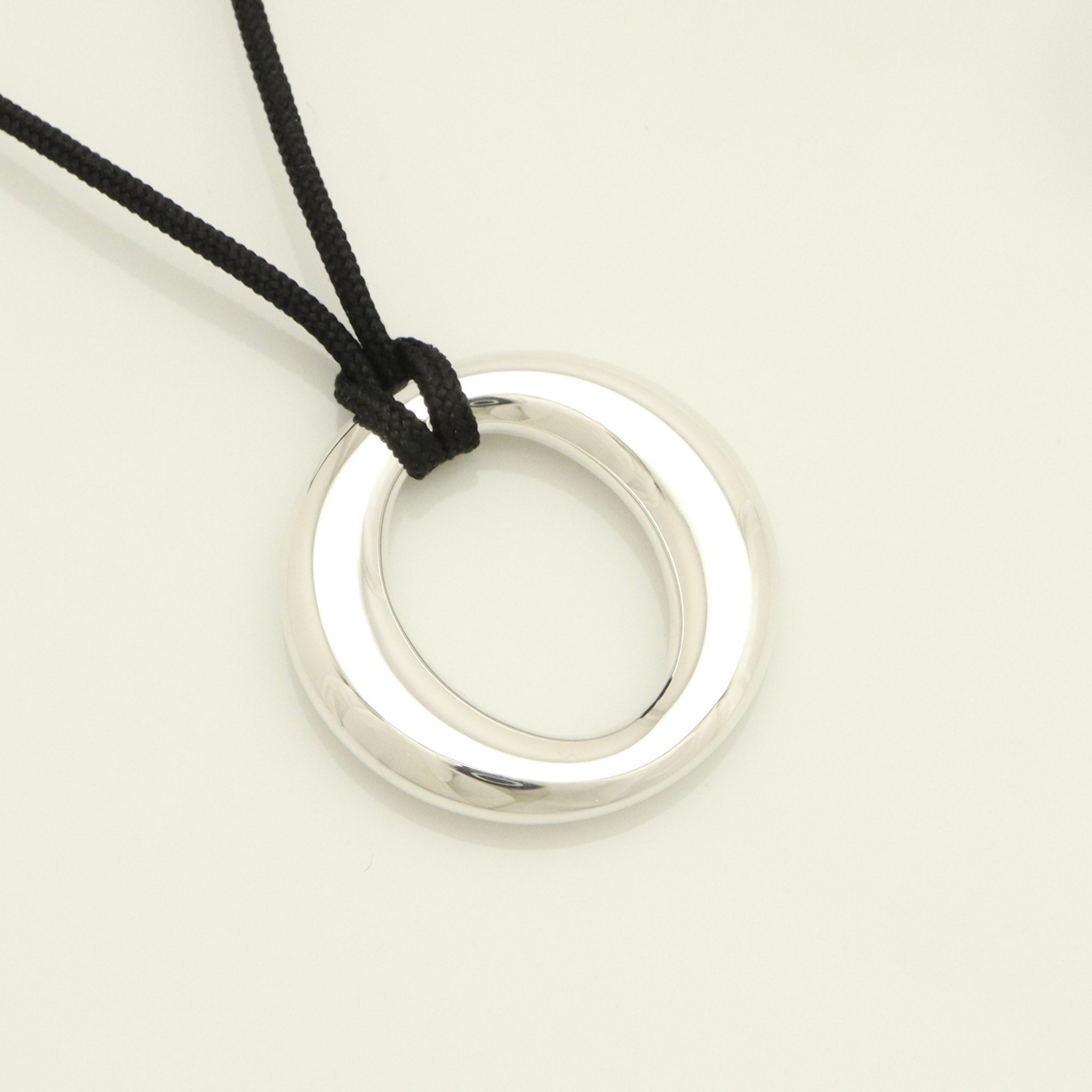  Tiffany & Co. Seviana Silk Cord Necklace Sterling Silver 925