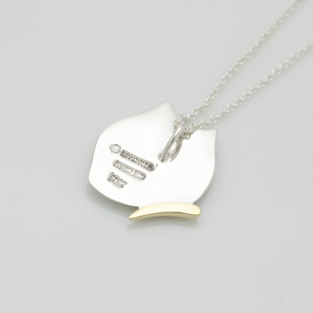 TIFFANY&Co. 蝶 バタフライ コンビ ネックレス AG925 AU750