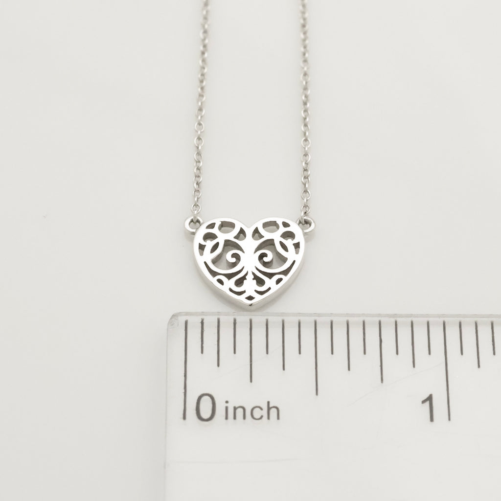 Tiffany & Co. Enchant Heart Pendant Necklace Sterling Silver 925