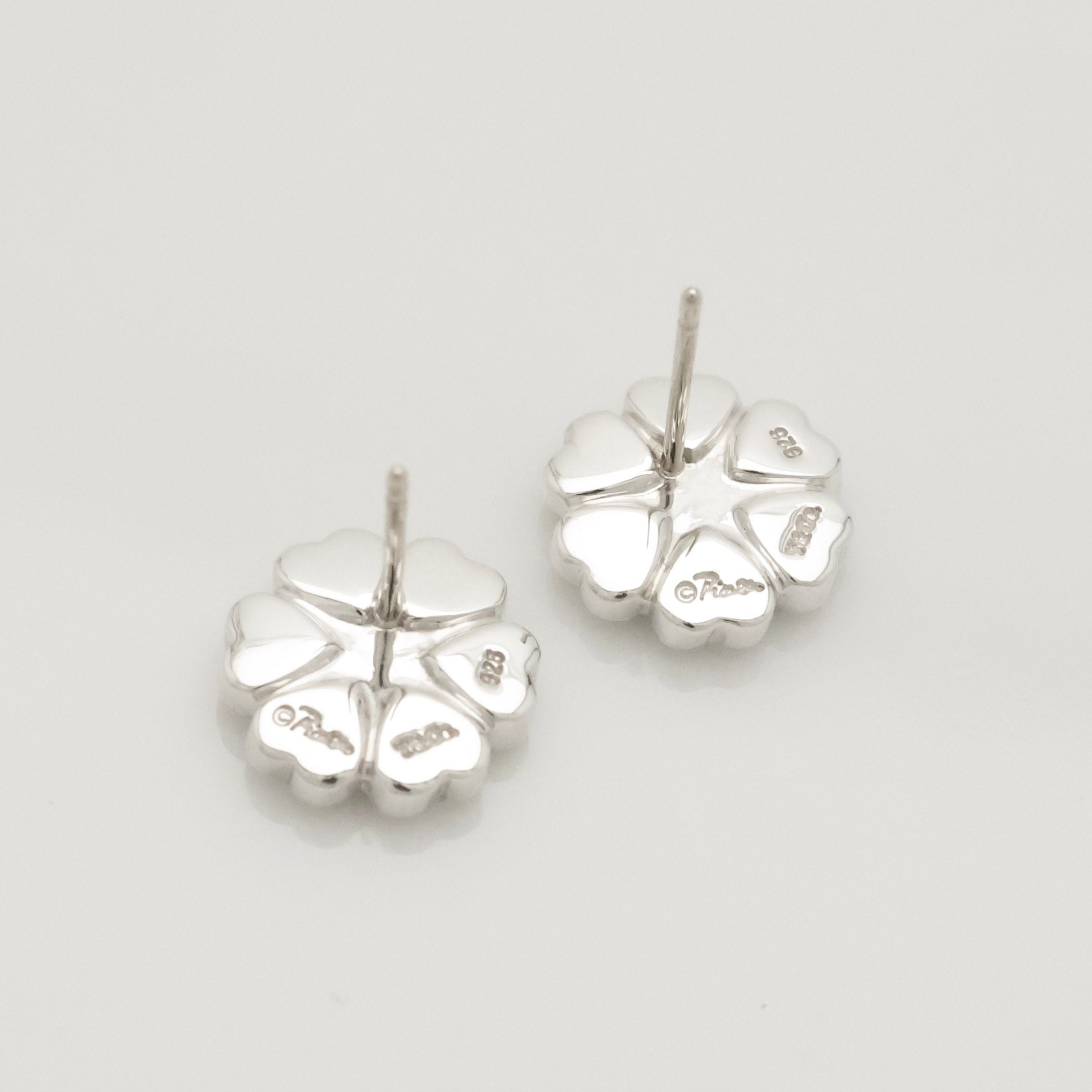  Tiffany & Co. Picasso Crown of Heart Stud Earrings Sterling Silver 925 