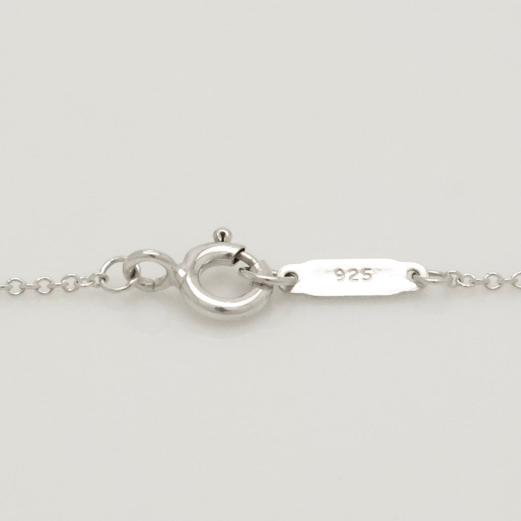  Tiffany & Co. Letter M Notes Initial Disc Necklace Sterling Silver 925