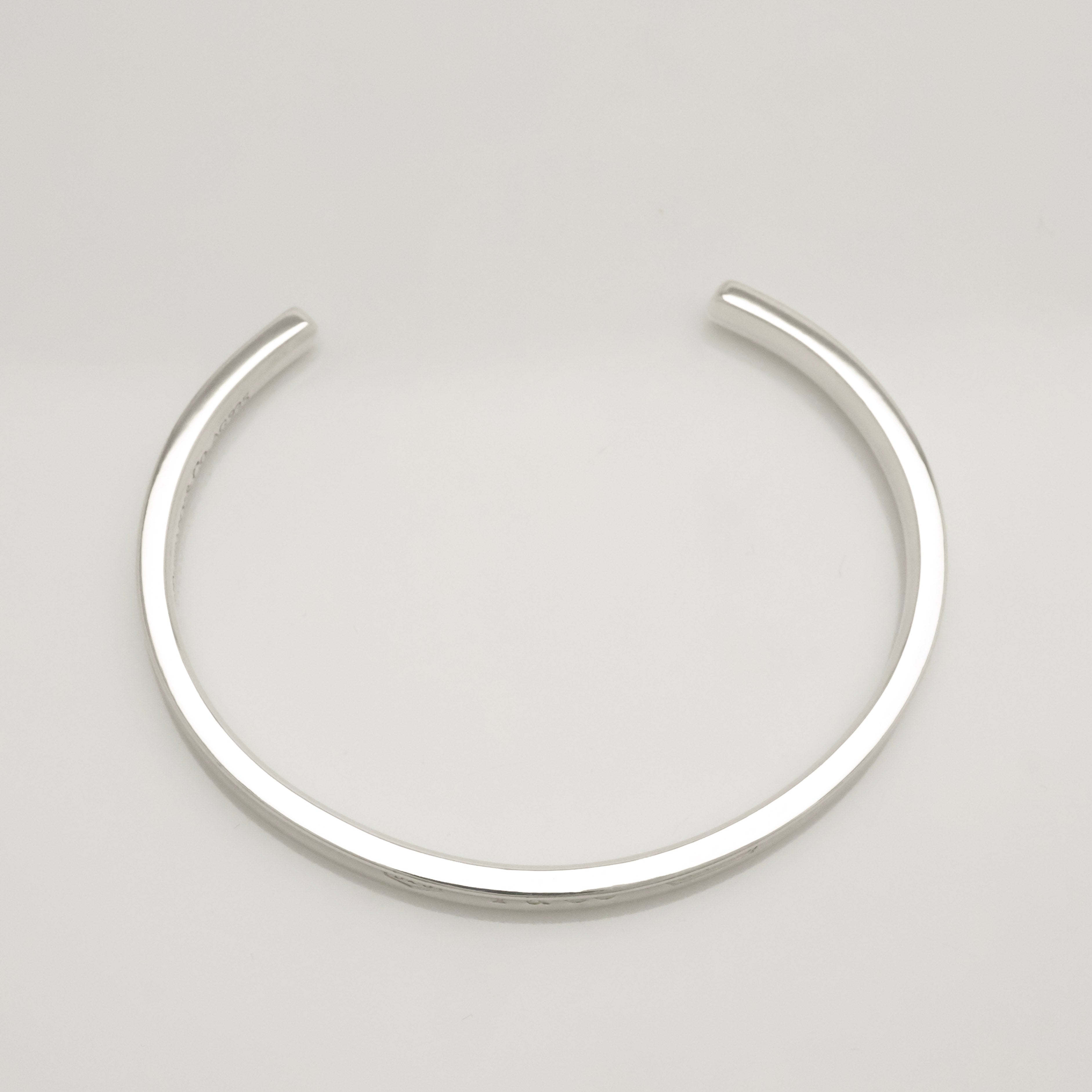 Tiffany & Co. Interlocking Double Loop Bangle Bracelet Sterling Silver 925