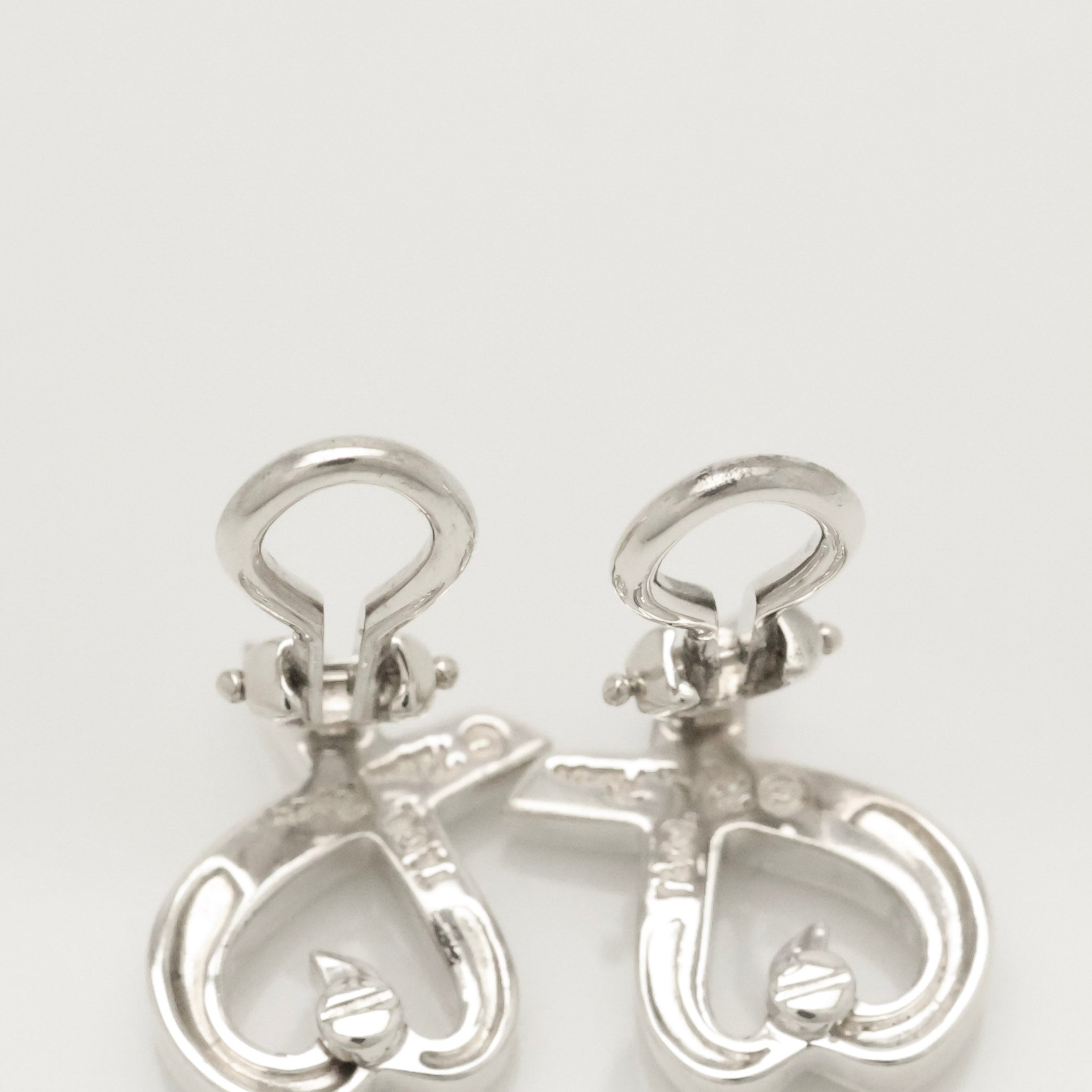 Tiffany & Co. Picasso Loving Heart Clip-On Earrings Sterling Silver 925 