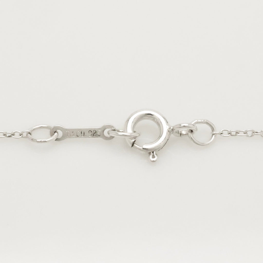 Tiffany & Co. Loving Heart Diamond Pendant Necklace Sterling Silver 925