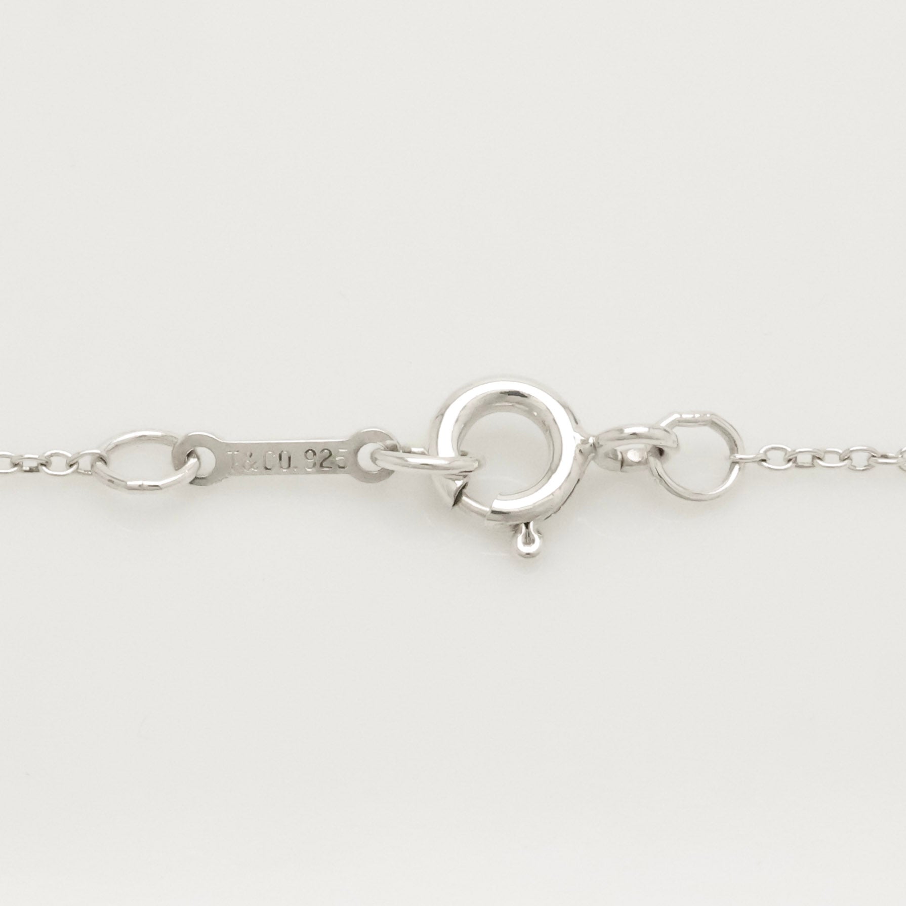 Tiffany & Co. Loving Heart Diamond Pendant Necklace Sterling Silver 925