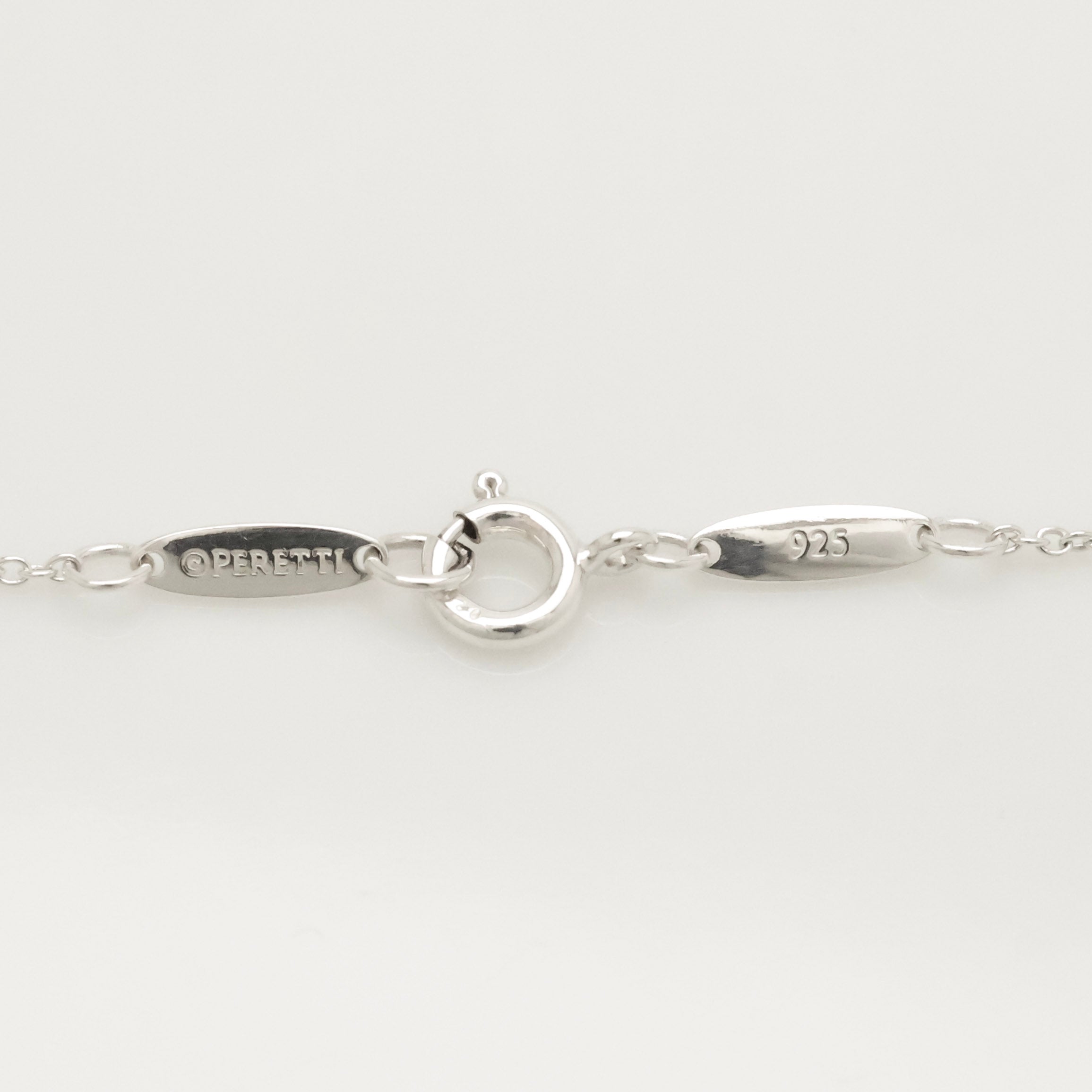 Tiffany & Co. 22mm Open Heart 1P Diamond Pendant Necklace Sterling Silver 925